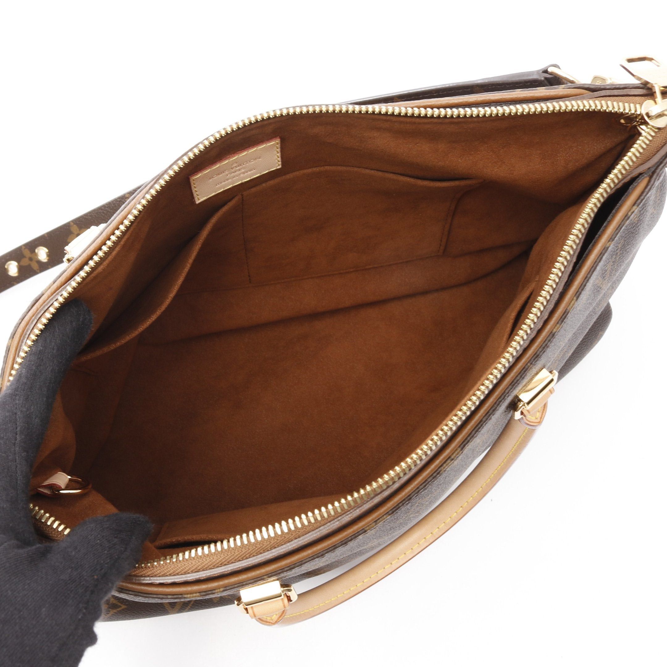 Louis Vuitton Louis Vuitton Pallas Monogram Averne Handbag Leather Brown Size ONE SIZE - 3 Thumbnail