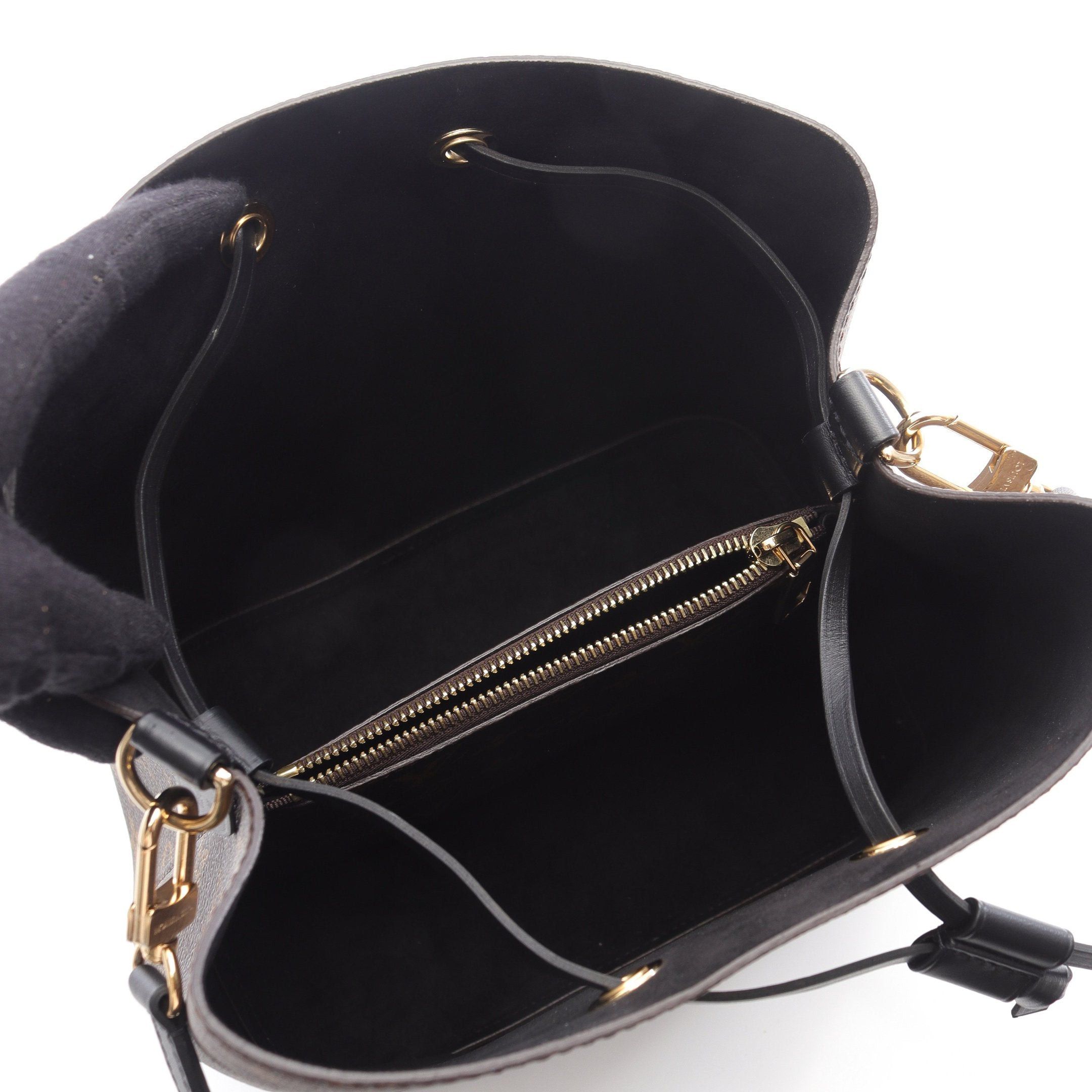 Louis Vuitton Louis Vuitton Neo Noe Monogram Noir Shoulder Bag Leather Brown Black Size ONE SIZE - 3 Thumbnail