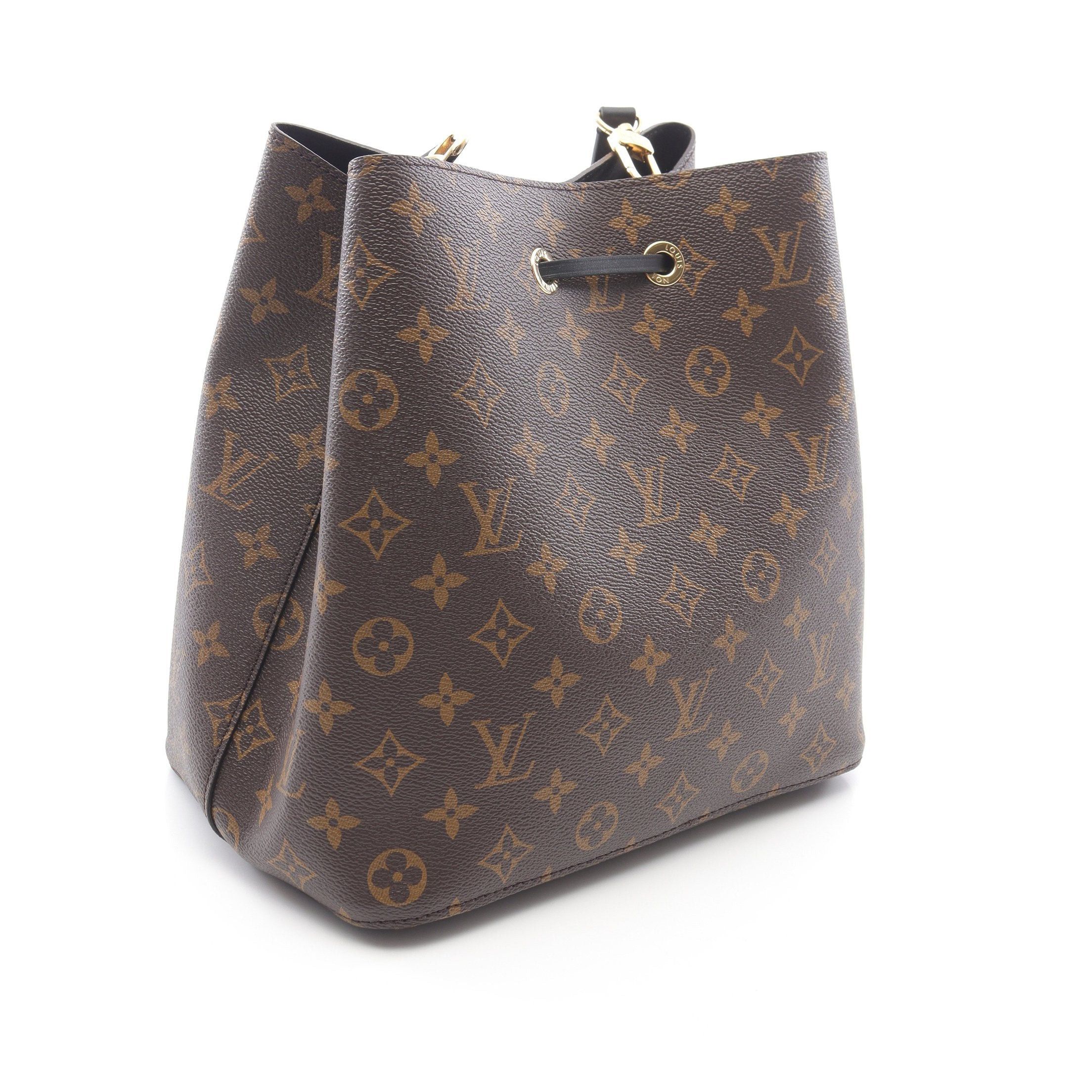 Louis Vuitton Louis Vuitton Neo Noe Monogram Noir Shoulder Bag Leather Brown Black Size ONE SIZE - 2 Thumbnail