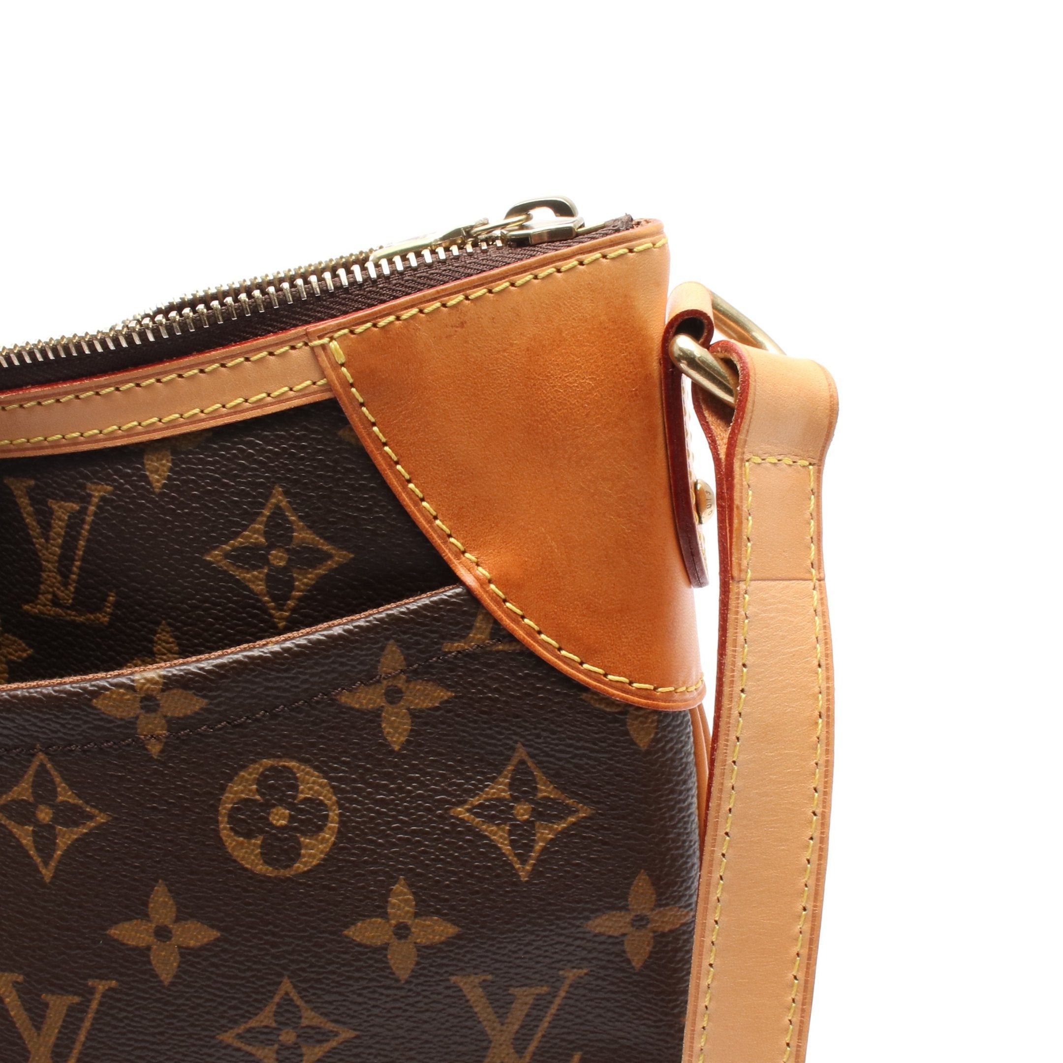 Louis Vuitton Louis Vuitton Odeon Mm Monogram Shoulder Bag Leather Brown Size ONE SIZE - 6 Thumbnail