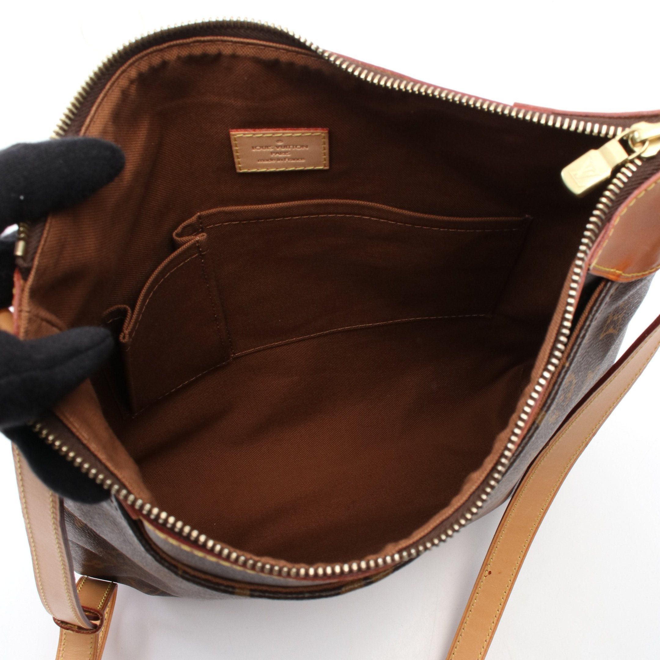 Louis Vuitton Louis Vuitton Odeon Mm Monogram Shoulder Bag Leather Brown Size ONE SIZE - 3 Thumbnail
