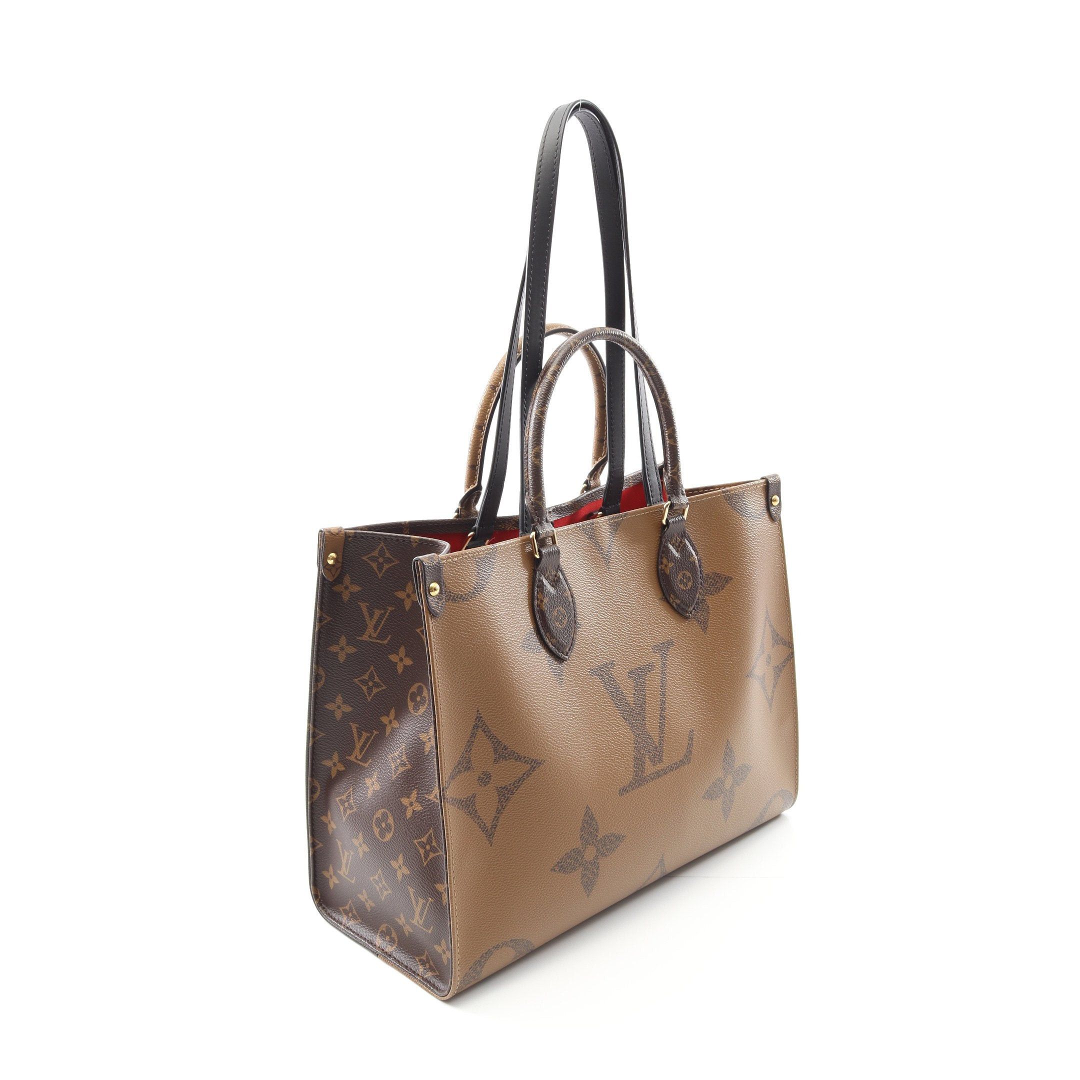 Louis Vuitton Louis Vuitton On-The-Go Mm Monogram Giant Reverse Shoulder Bag Tote Leather Brown Beige Size ONE SIZE - 2 Thumbnail