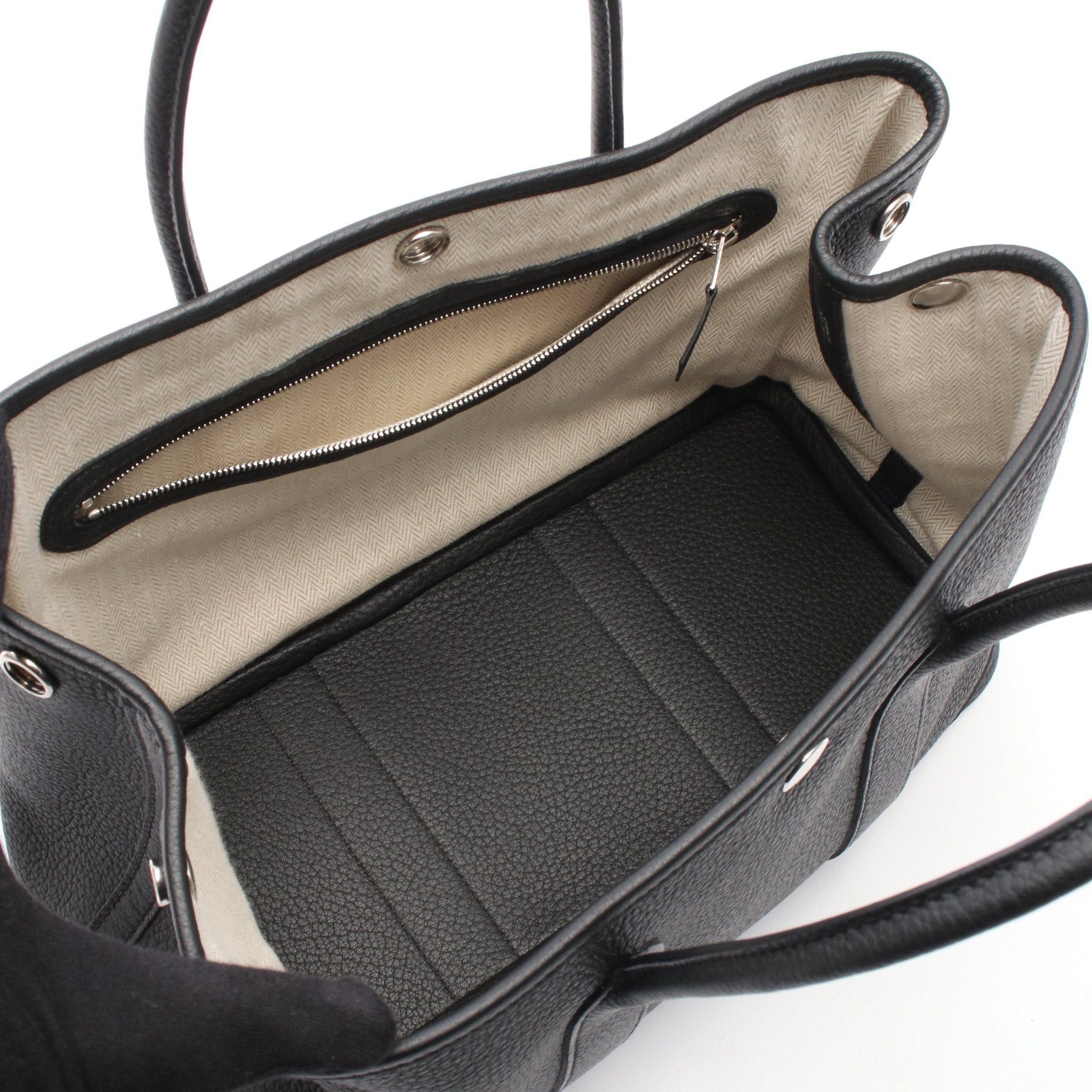 Hermes Hermes Garden Party Tpm Handbag Tote Bag Negonda Leather Black Silver Hardware B Stamp Size ONE SIZE - 3 Thumbnail
