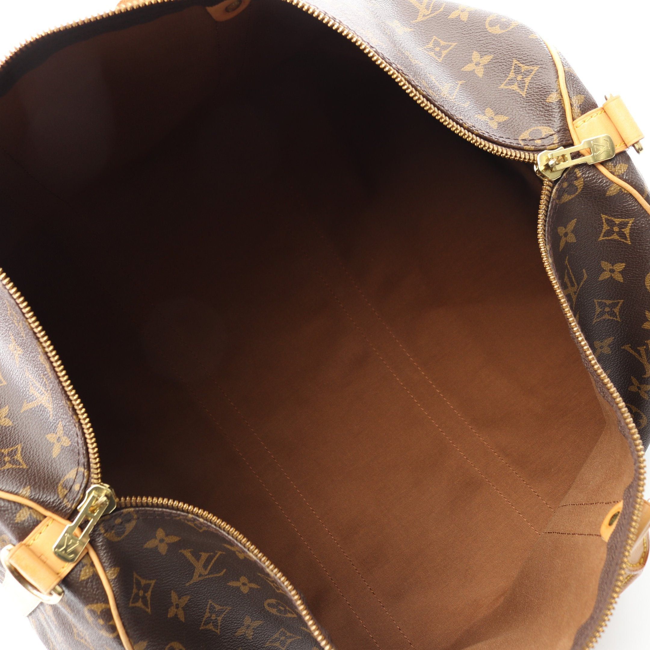 Louis Vuitton Louis Vuitton Keepall 50 Monogram Boston Bag Leather Brown Size ONE SIZE - 3 Thumbnail