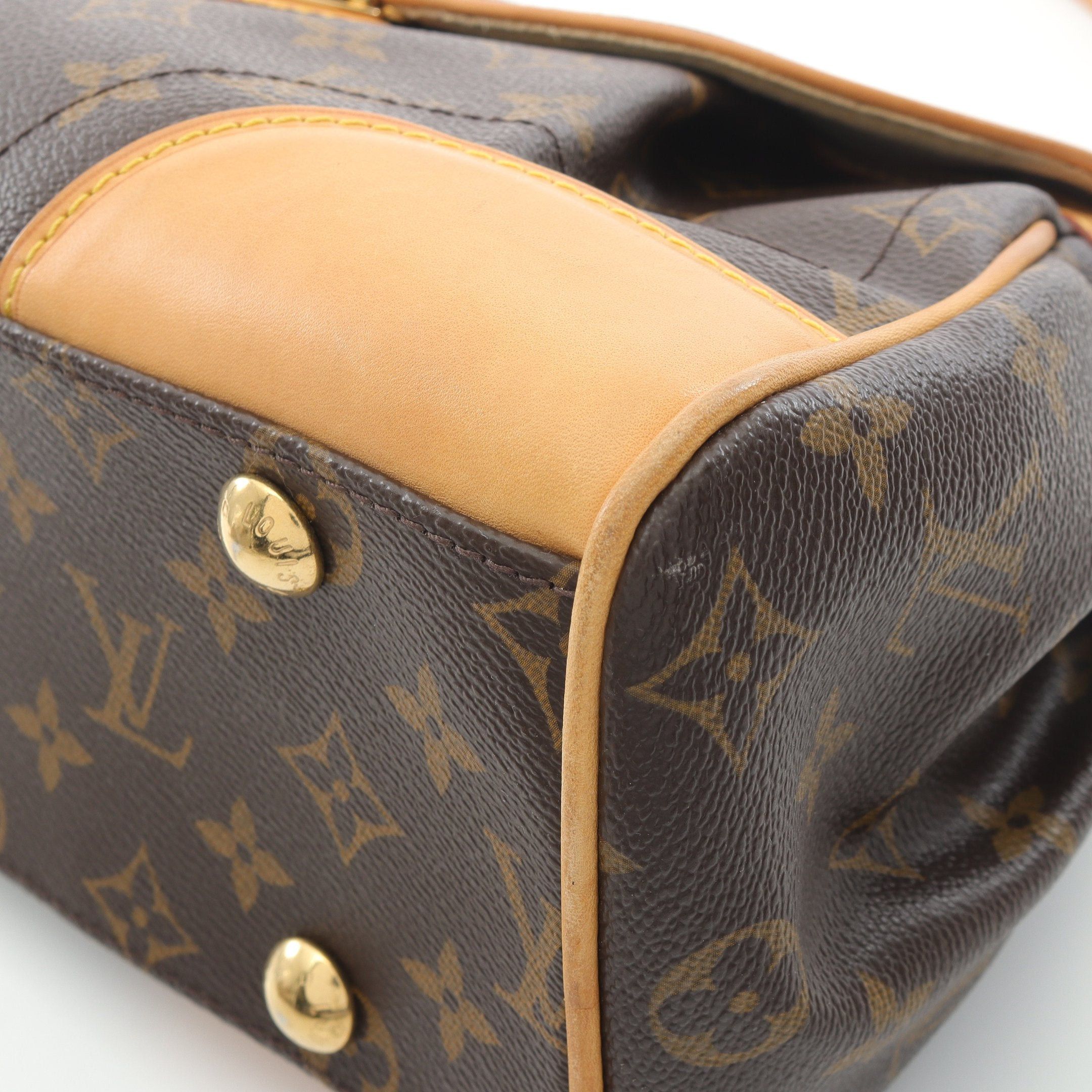 Louis Vuitton Louis Vuitton Beverly Mm Monogram Shoulder Bag Leather Brown Size ONE SIZE - 8 Thumbnail