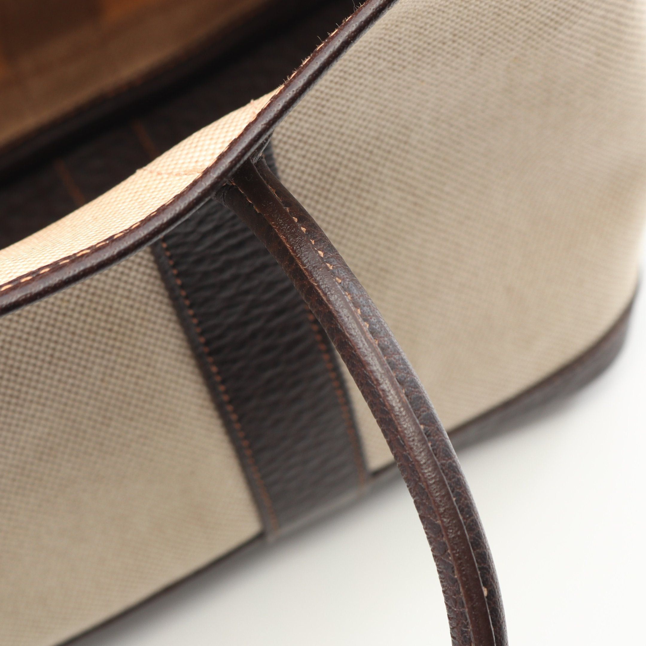 Hermes Hermes Garden Party Tpm Marron Handbag Tote Bag Toile Ash Negonda Leather Beige Dark Brown Silver Hardware □I Stamp (Manufactured Around 2005) Size ONE SIZE - 9 Thumbnail