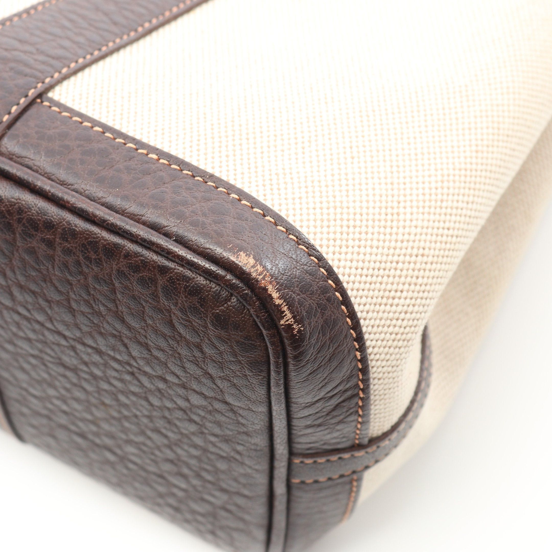 Hermes Hermes Garden Party Tpm Marron Handbag Tote Bag Toile Ash Negonda Leather Beige Dark Brown Silver Hardware □I Stamp (Manufactured Around 2005) Size ONE SIZE - 8 Thumbnail