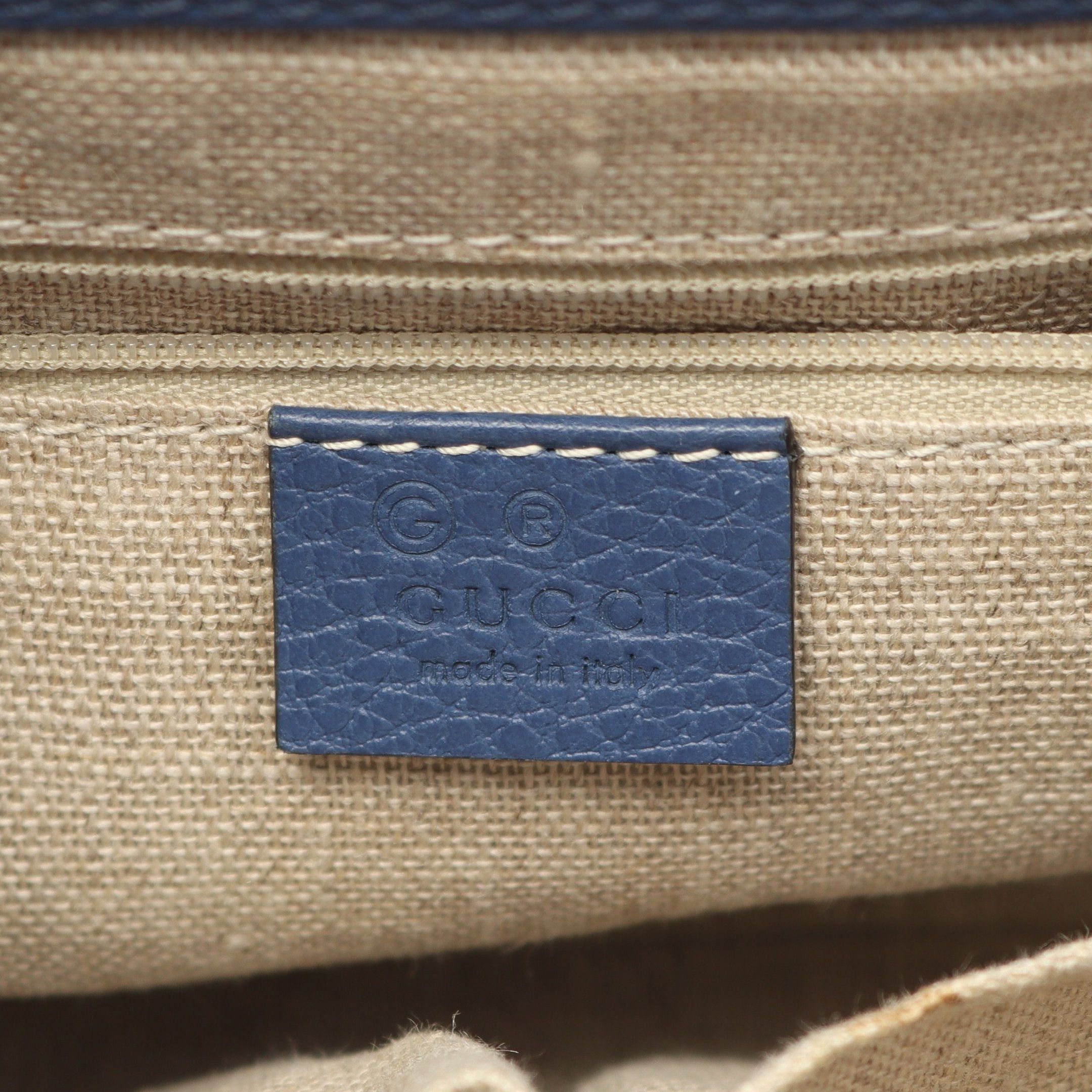 Gucci Gucci Interlocking G Handbag Leather Blue Size ONE SIZE - 4 Thumbnail