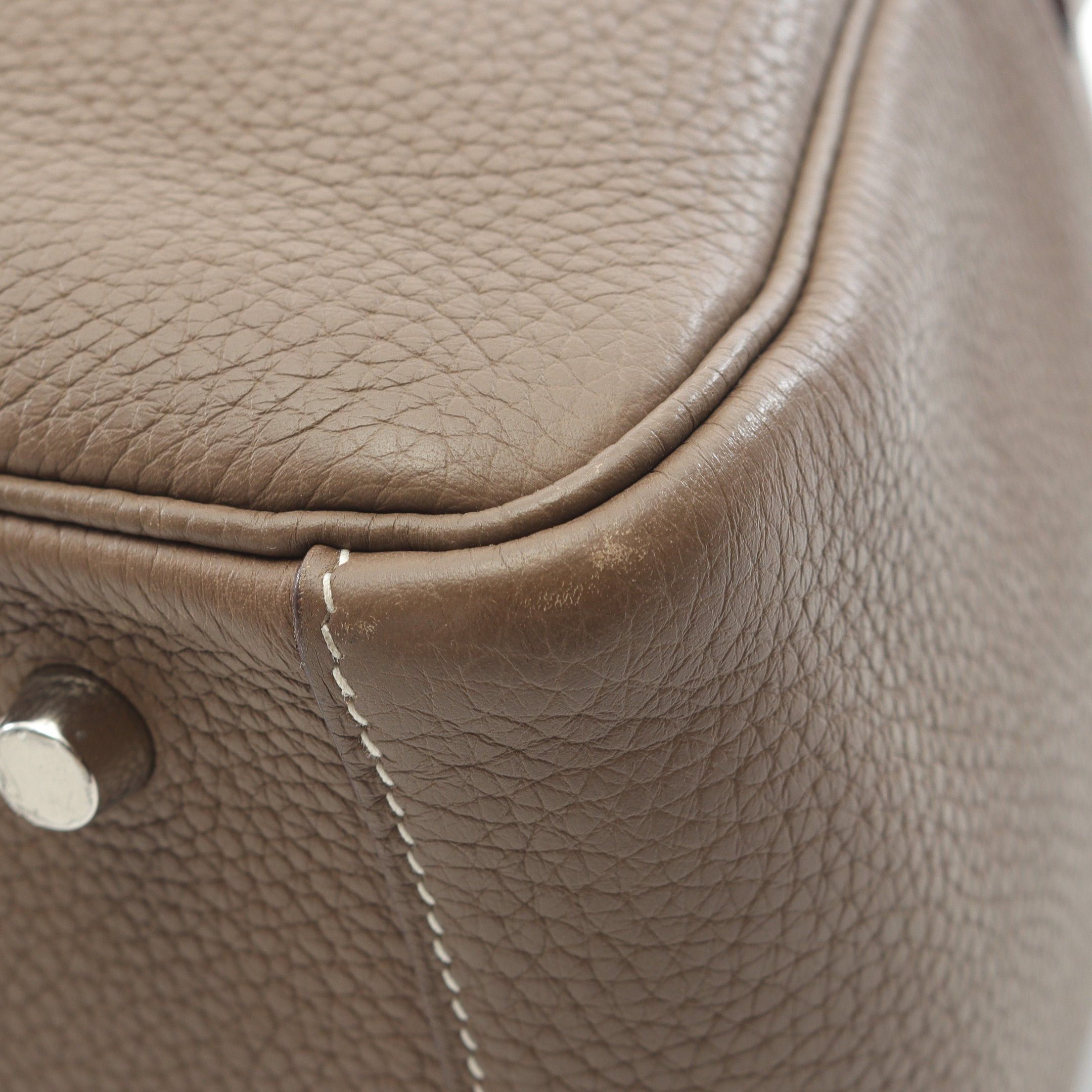 Hermes Hermes Lindy 30 Etoupe Shoulder Bag Clemence Leather Gray Brown Silver Hardware C Engraved Size ONE SIZE - 9 Thumbnail