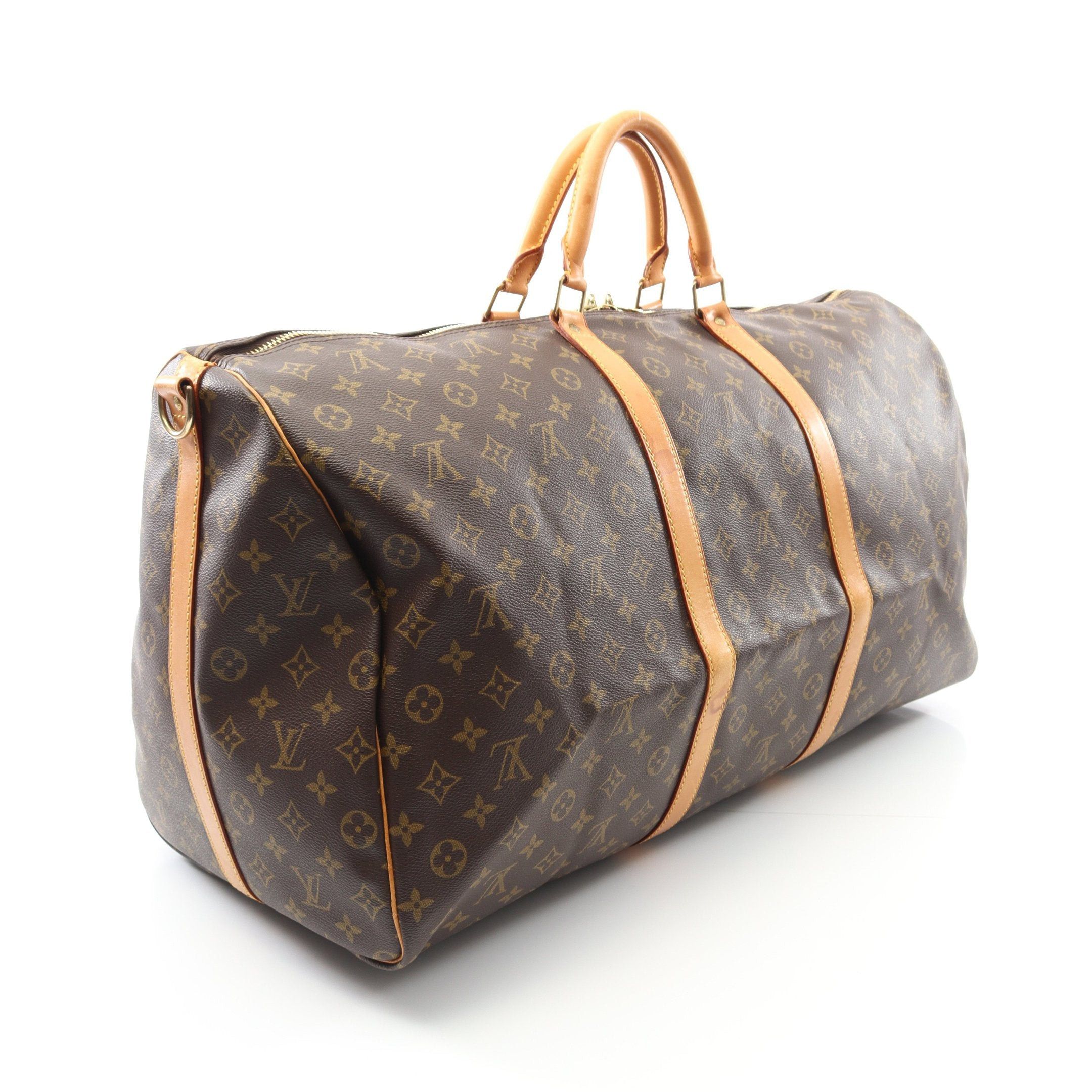 Louis Vuitton Louis Vuitton Keepall 60 Monogram Boston Bag Leather Brown Size ONE SIZE - 2 Thumbnail
