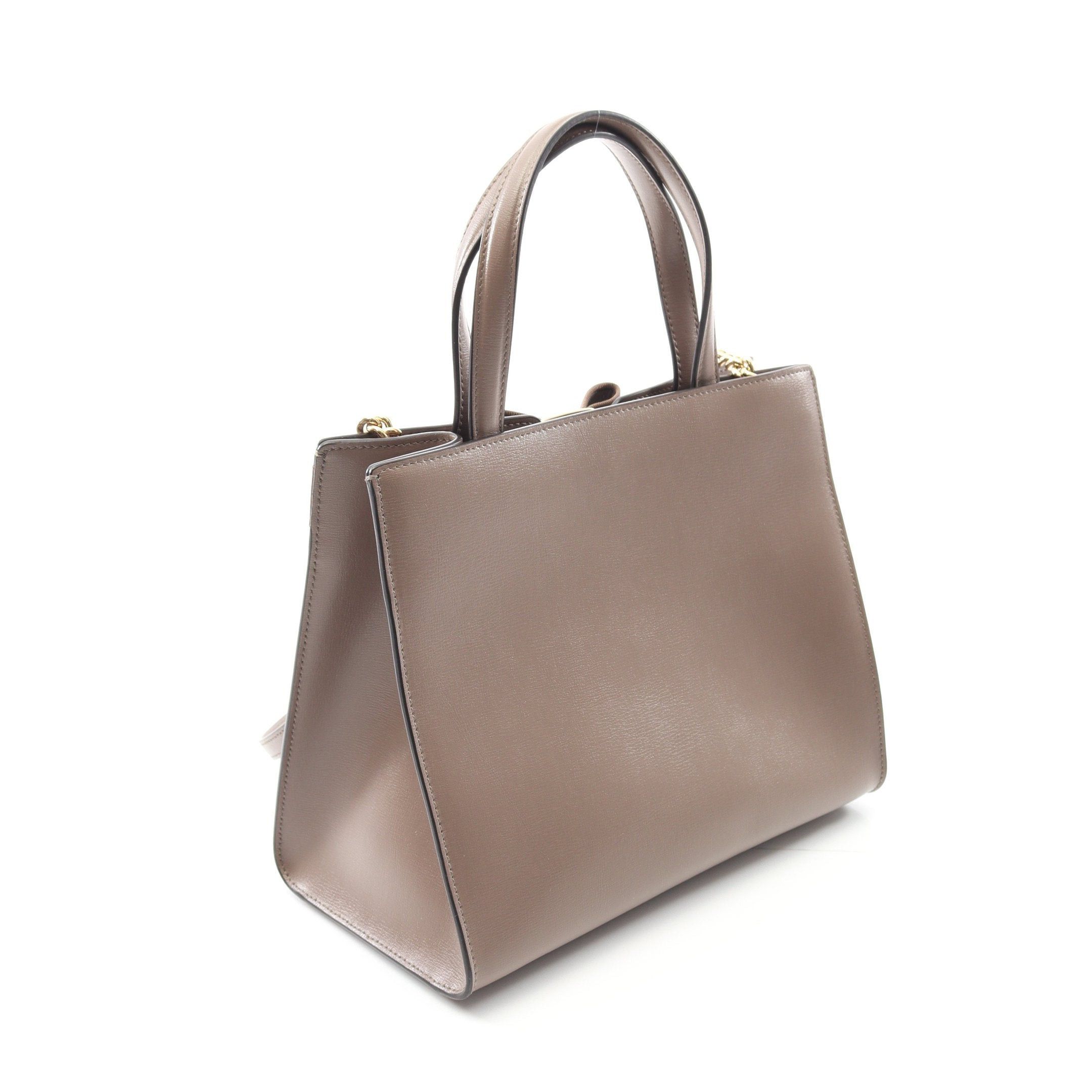 Salvatore Ferragamo Salvatore Ferragamo Vara Ribbon Handbag Leather Gray Brown Size ONE SIZE - 2 Thumbnail