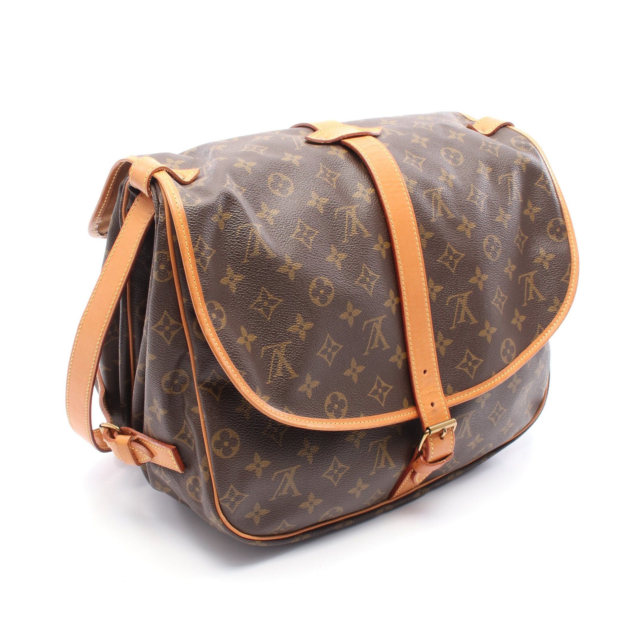 Louis Vuitton Louis Vuitton Saumur 35 Monogram Shoulder Bag Leather Brown Size ONE SIZE - 2 Thumbnail