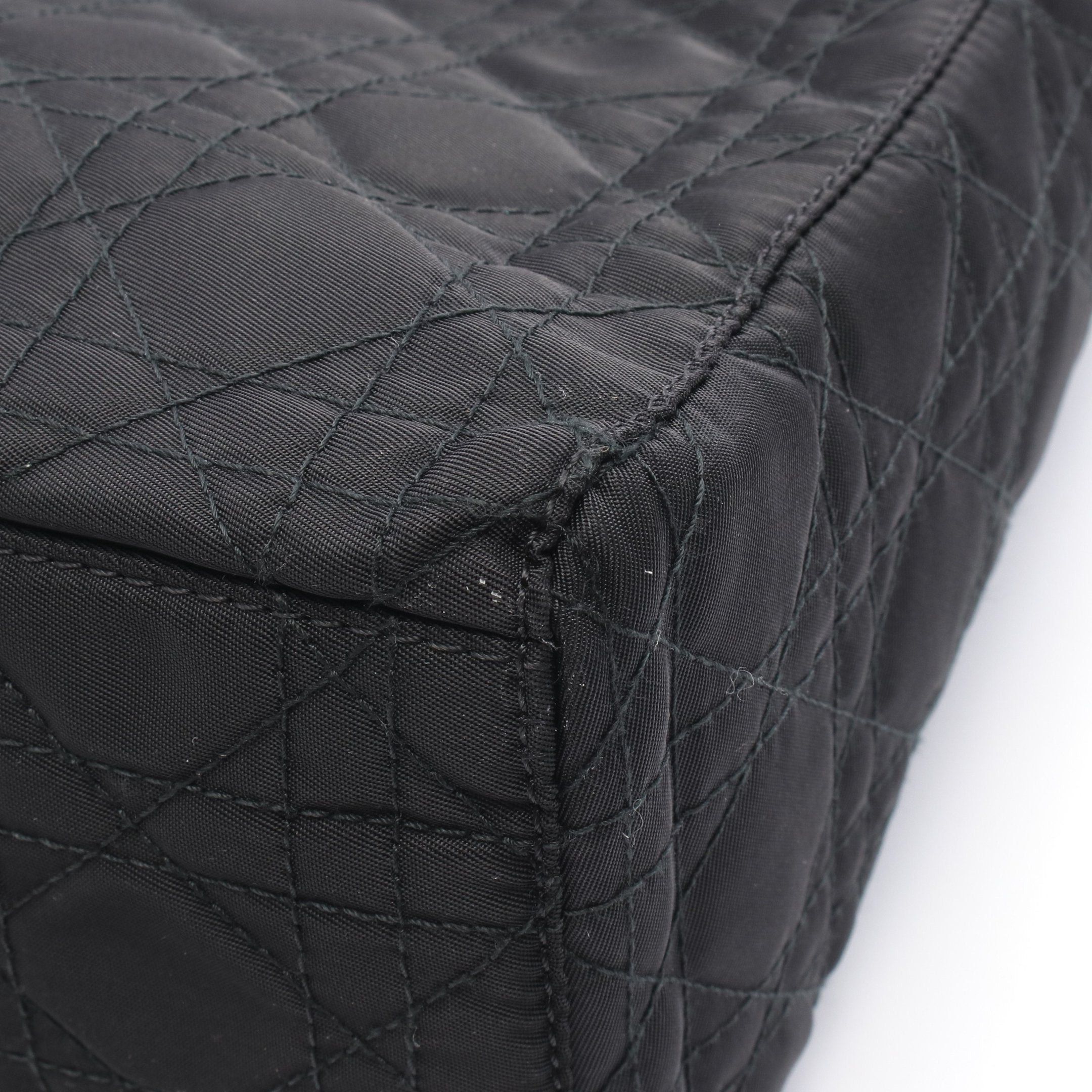 Dior Dior Lady Dior Large Handbag Canvas Leather Black Size ONE SIZE - 6 Thumbnail