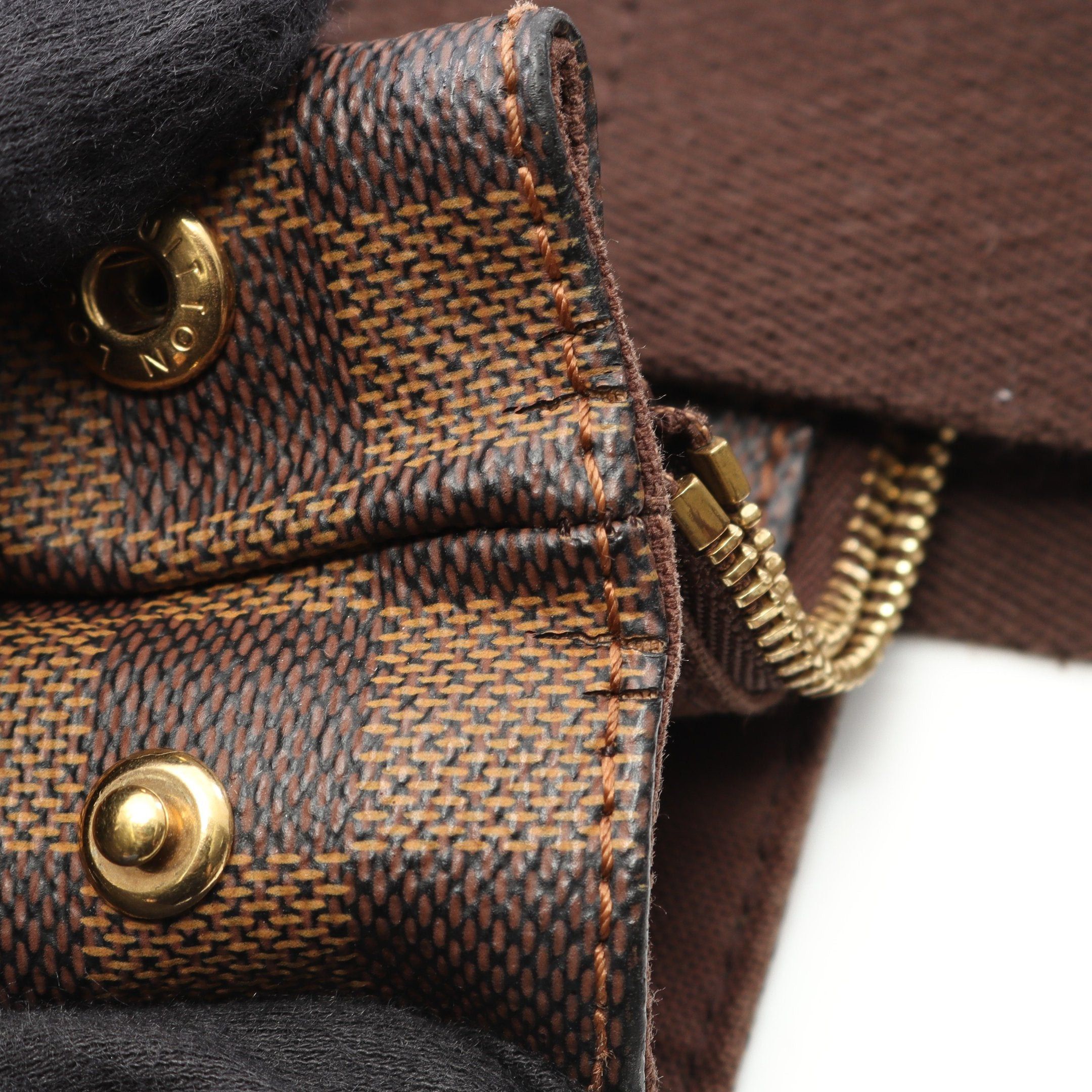 Louis Vuitton Louis Vuitton Hippopotamus Bobourg Damier Ebene Shoulder Bag Tote Leather Brown Size ONE SIZE - 9 Thumbnail