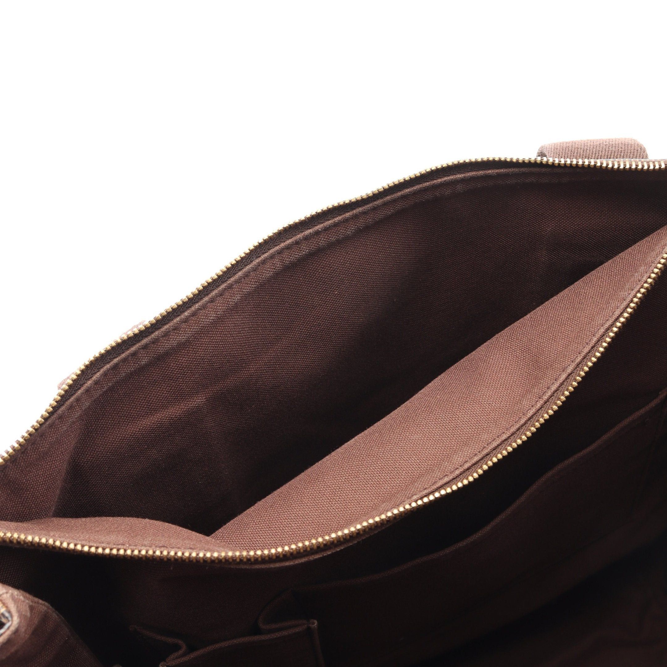 Louis Vuitton Louis Vuitton Hippopotamus Bobourg Damier Ebene Shoulder Bag Tote Leather Brown Size ONE SIZE - 11 Thumbnail