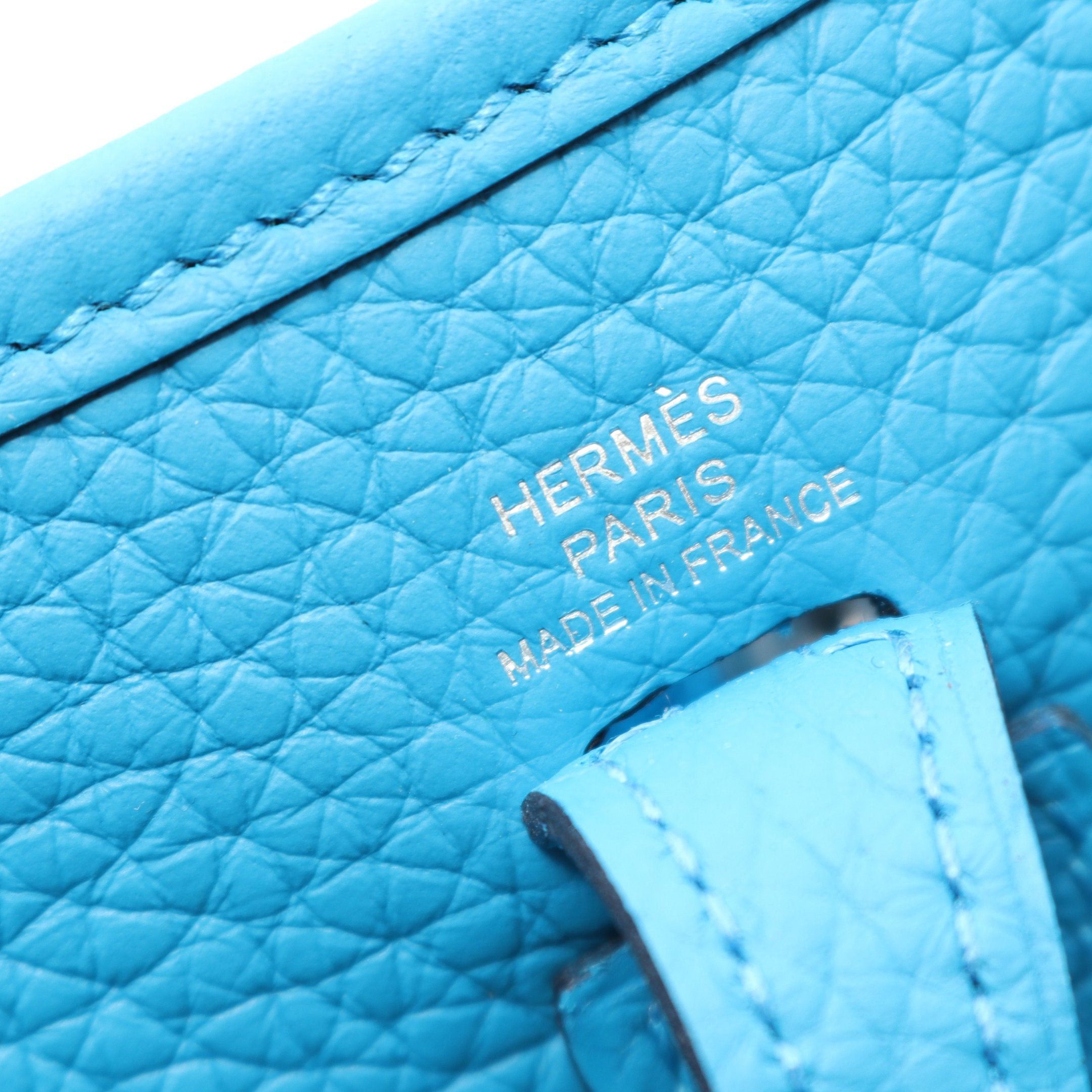 Hermes Hermes Evelyn Tpm Amazon Blue Frida Shoulder Bag Clemence Leather Light Silver Hardware Y Stamp Size ONE SIZE - 4 Thumbnail