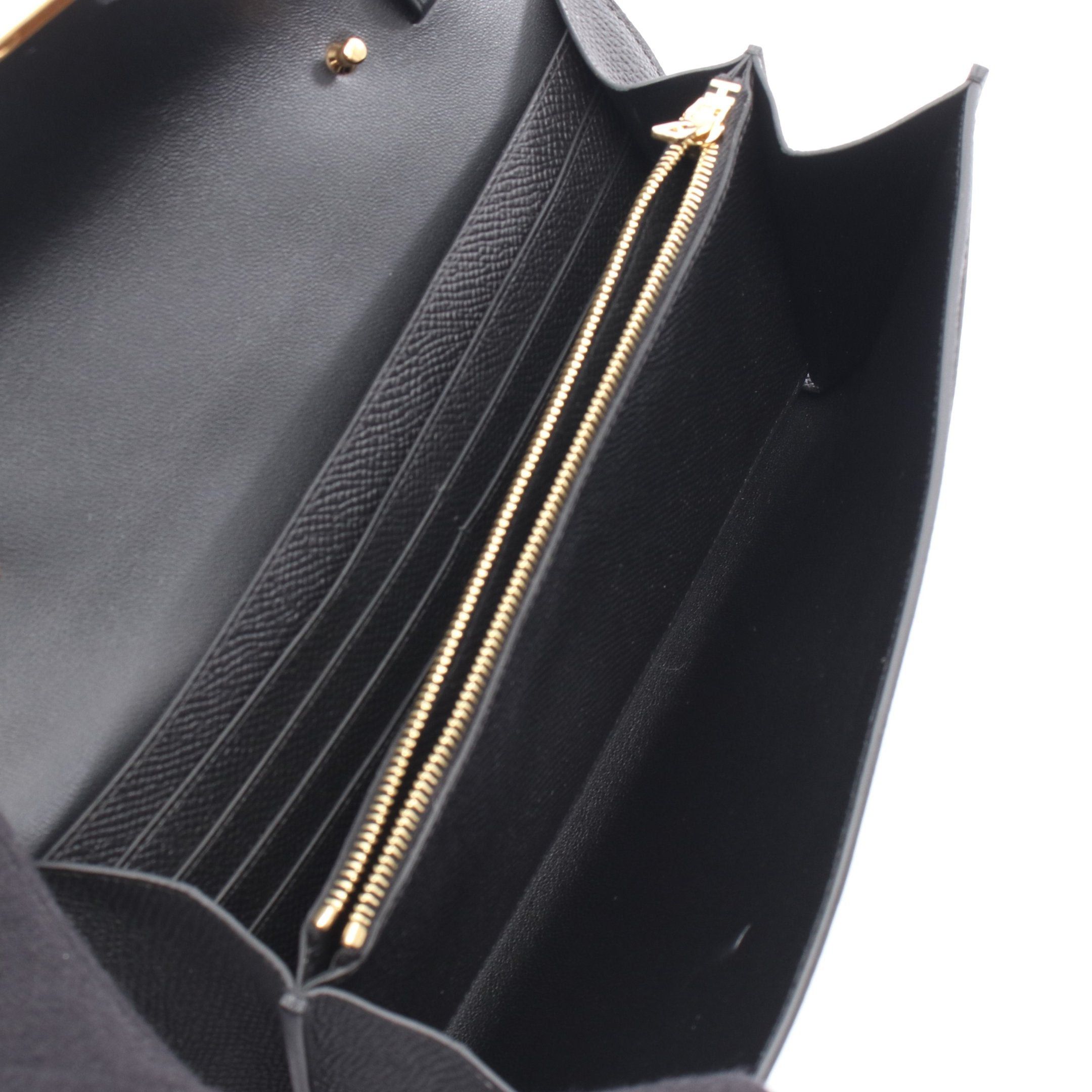 Hermes Hermes Constance Long Too Go Shoulder Wallet Veau Epsom Black Gold Hardware K Stamp Size ONE SIZE - 3 Thumbnail