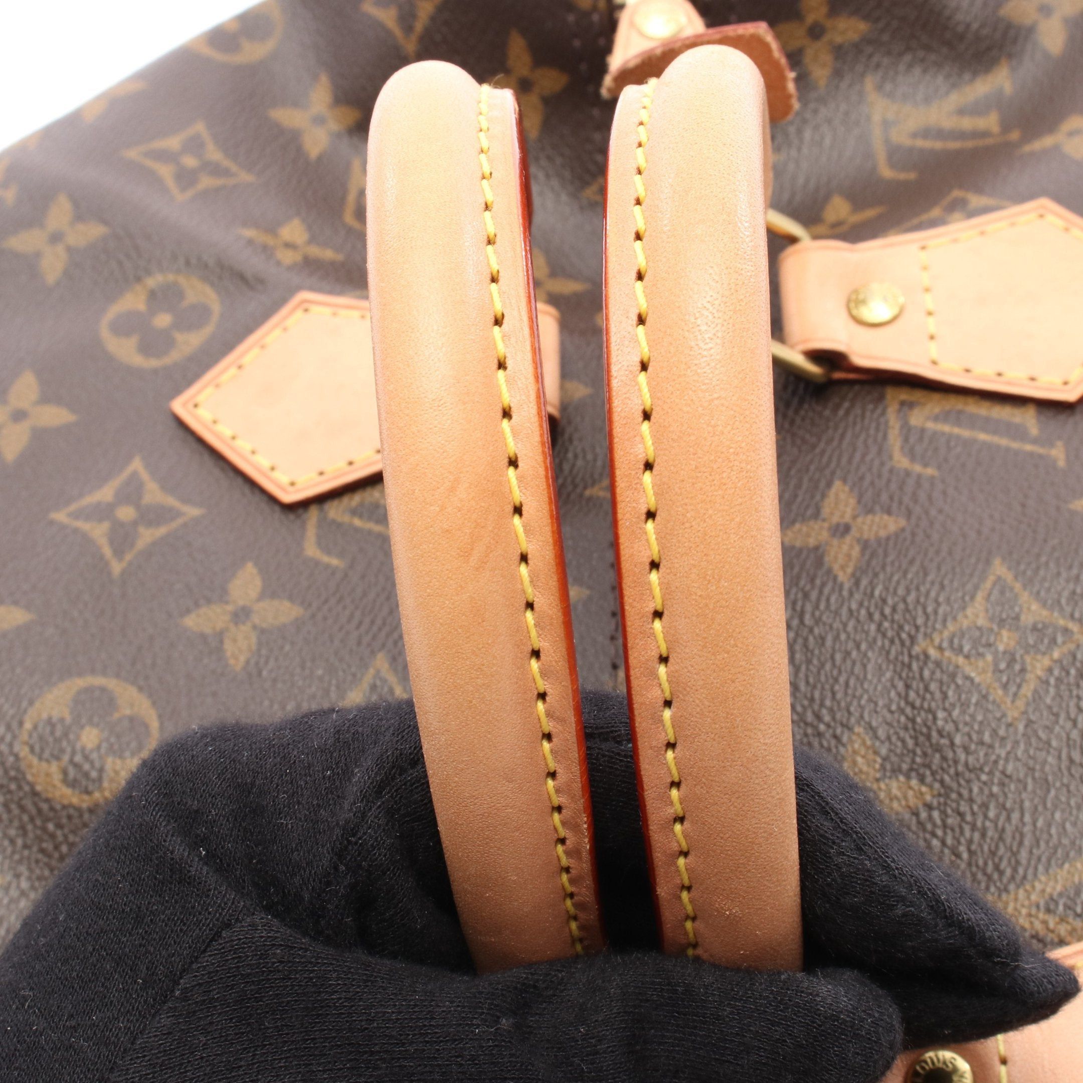 Louis Vuitton Louis Vuitton Speedy 35 Monogram Handbag Leather Brown Size ONE SIZE - 8 Thumbnail