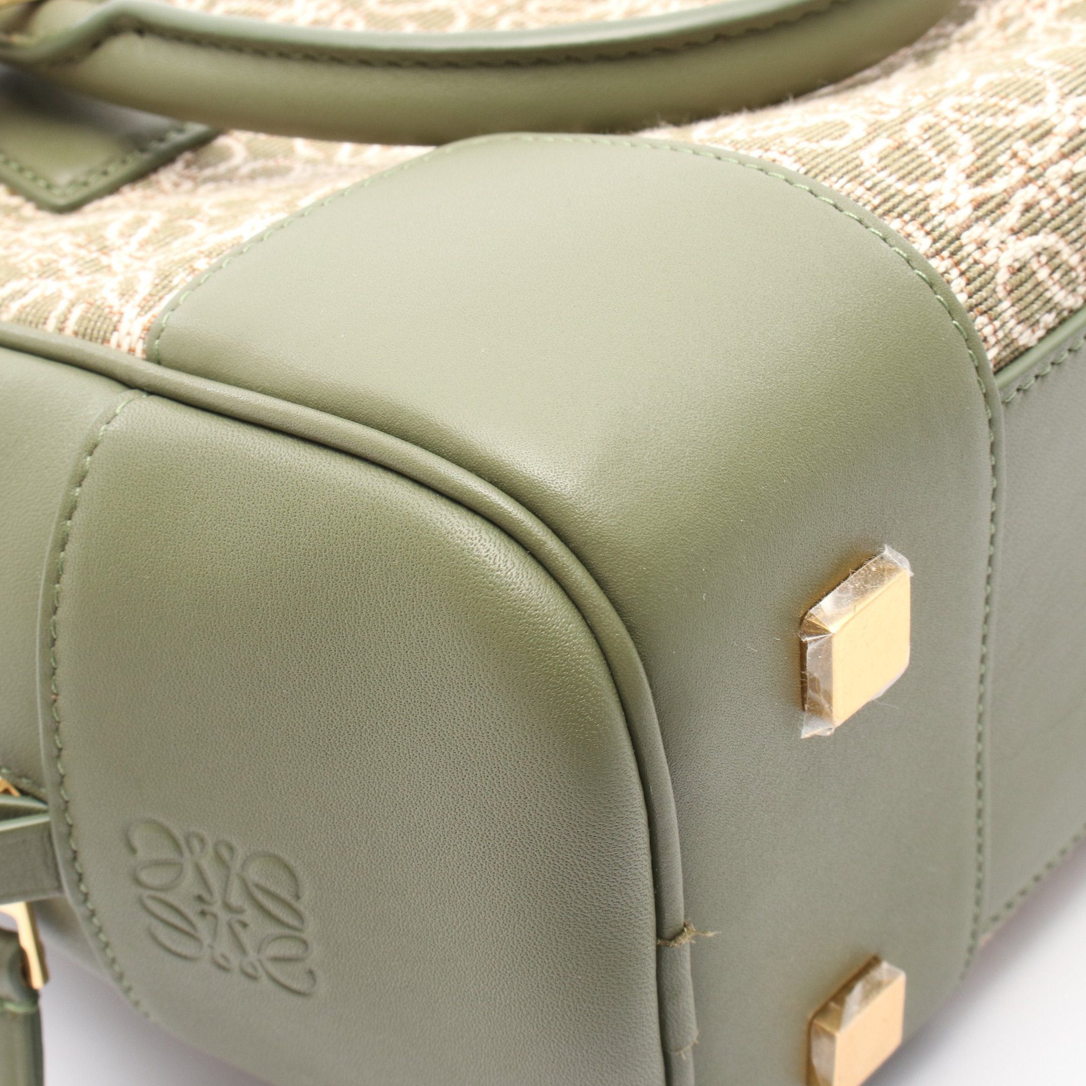 Loewe Loewe Amazona19 Handbag Canvas Leather Khaki Green Beige Size ONE SIZE - 5 Thumbnail