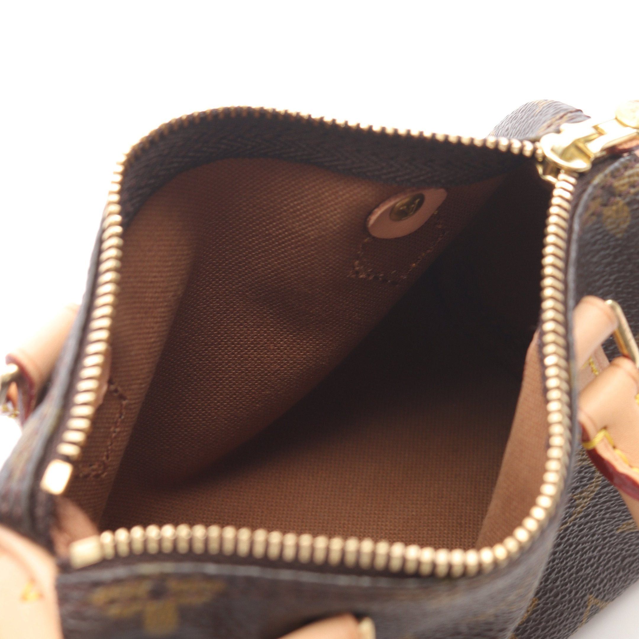 Louis Vuitton Louis Vuitton Mini Speedy Monogram Handbag Leather Brown Size ONE SIZE - 3 Thumbnail
