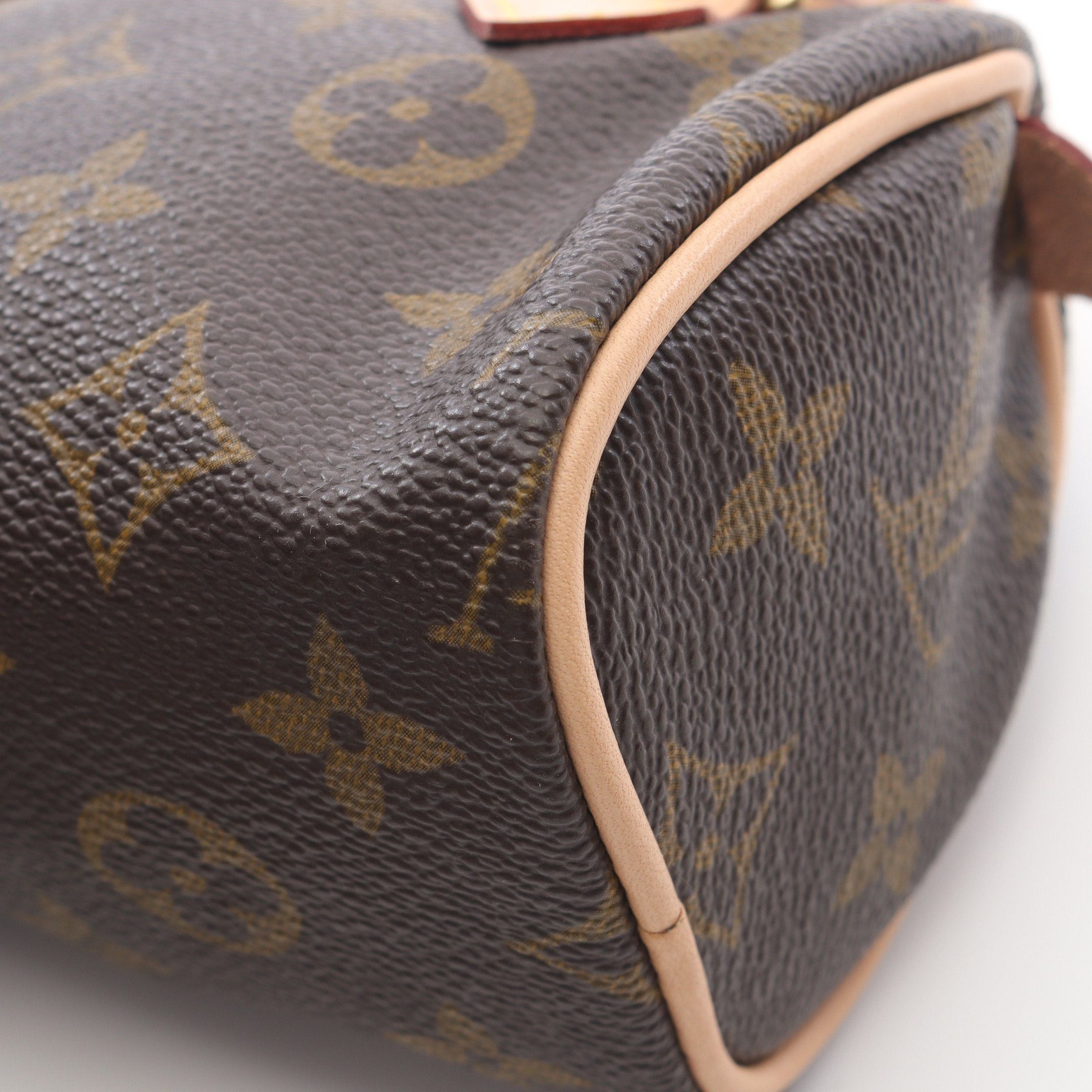 Louis Vuitton Louis Vuitton Mini Speedy Monogram Handbag Leather Brown Size ONE SIZE - 7 Thumbnail