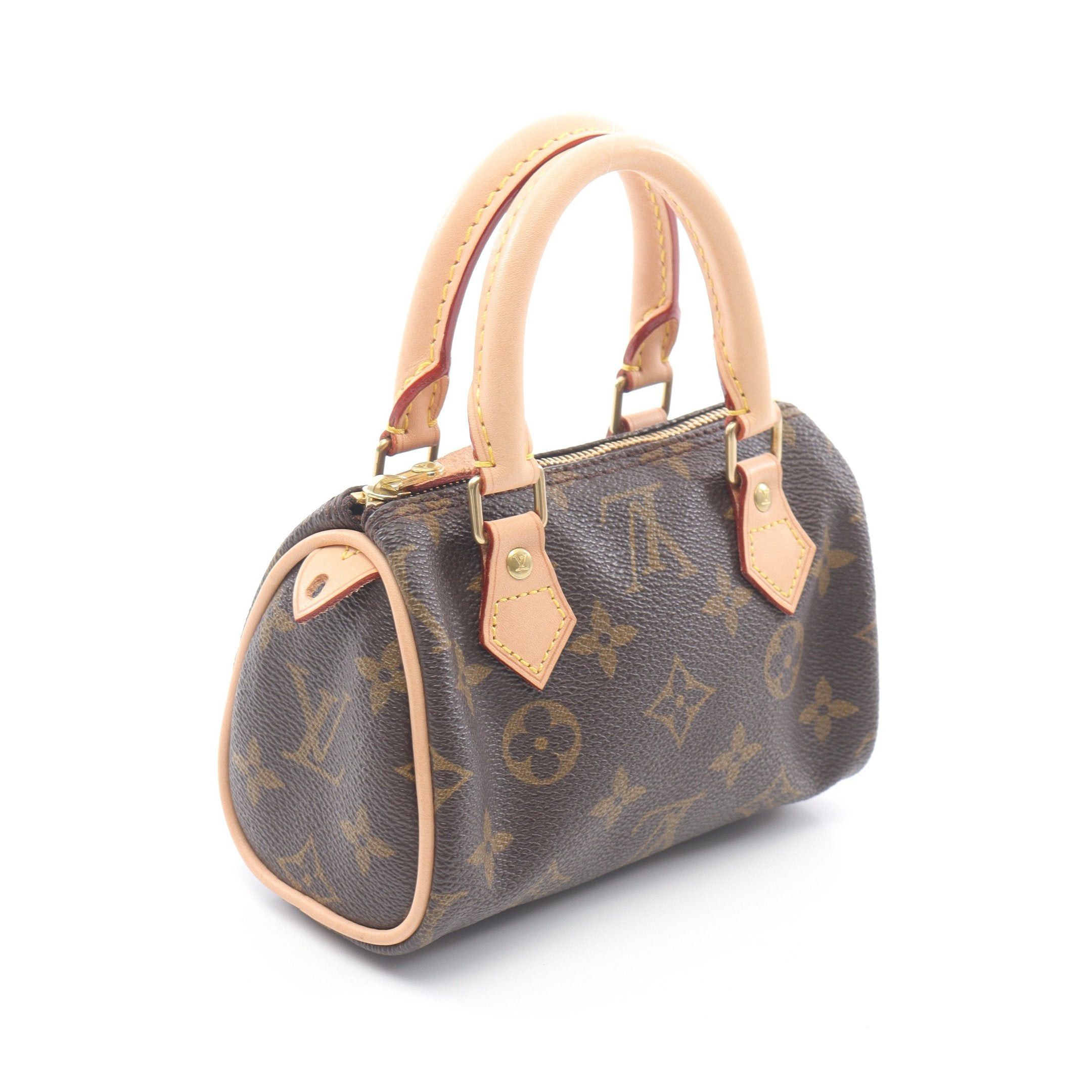 Louis Vuitton Louis Vuitton Mini Speedy Monogram Handbag Leather Brown Size ONE SIZE - 2 Thumbnail