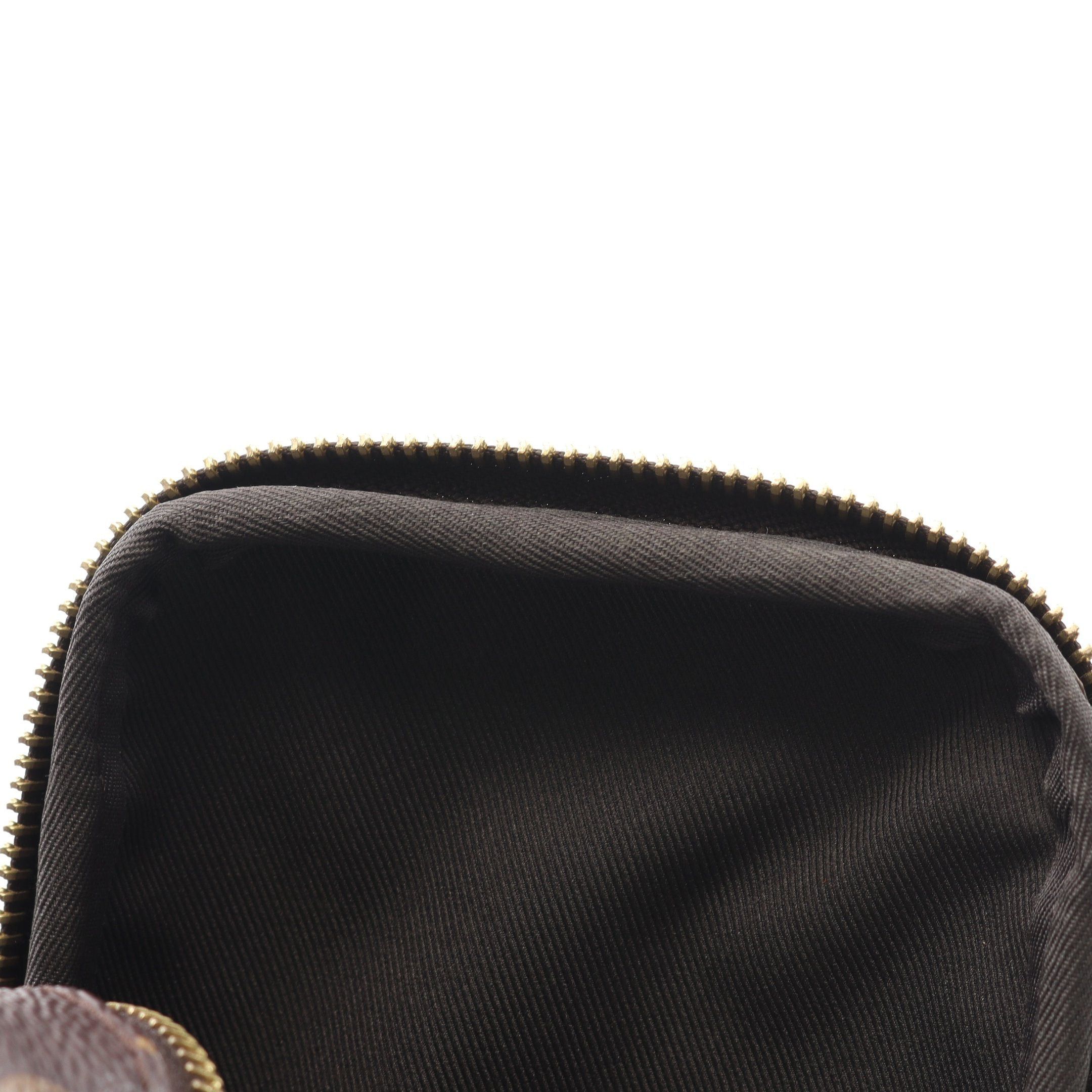 Louis Vuitton Louis Vuitton Louis Vuitton * Nigo Double Phone Pouch Monogram Stripe Shoulder Bag Leather Brown Size ONE SIZE - 5 Thumbnail