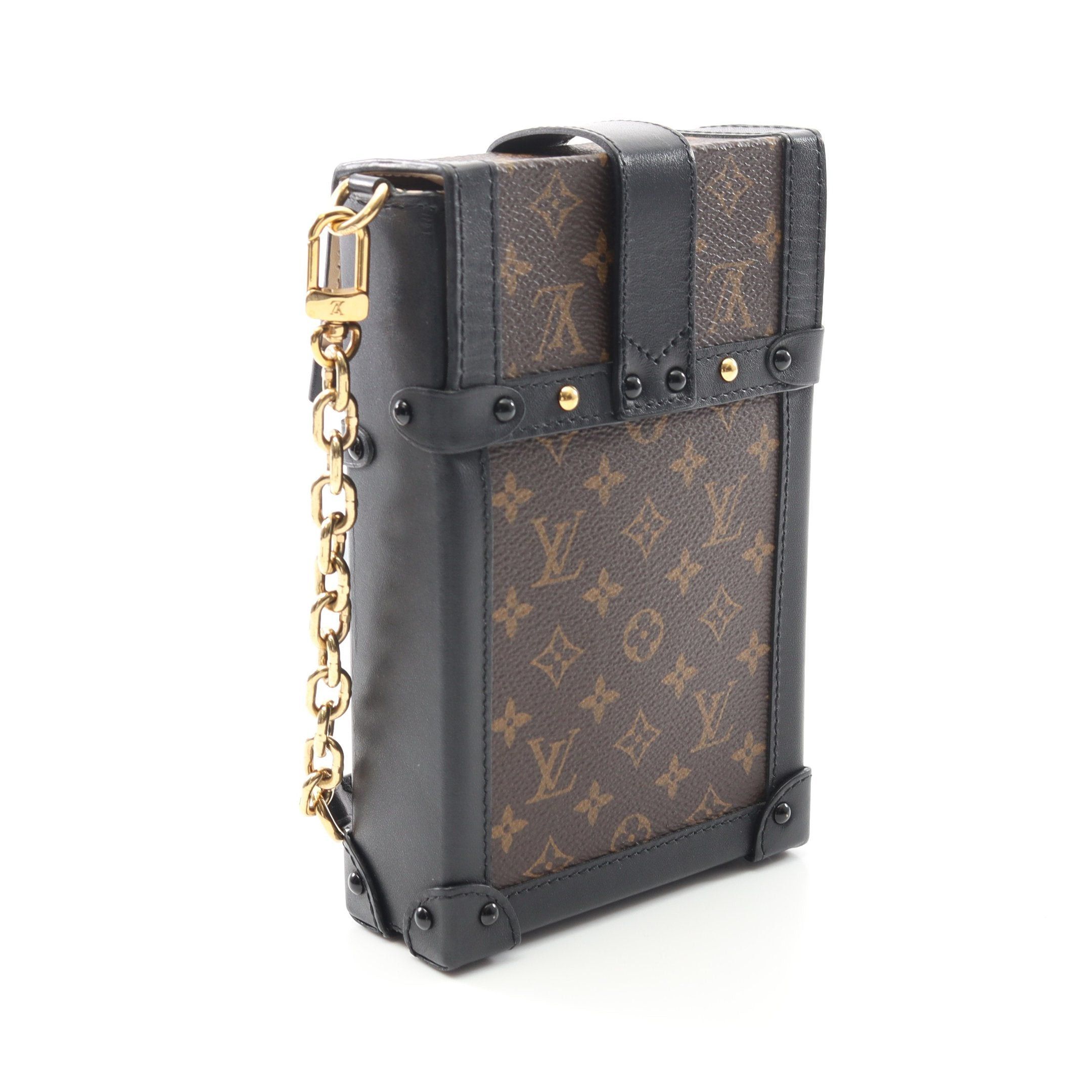 Louis Vuitton Louis Vuitton Pochette Trunk Vertical Monogram Shoulder Bag Leather Brown Black Size ONE SIZE - 2 Thumbnail