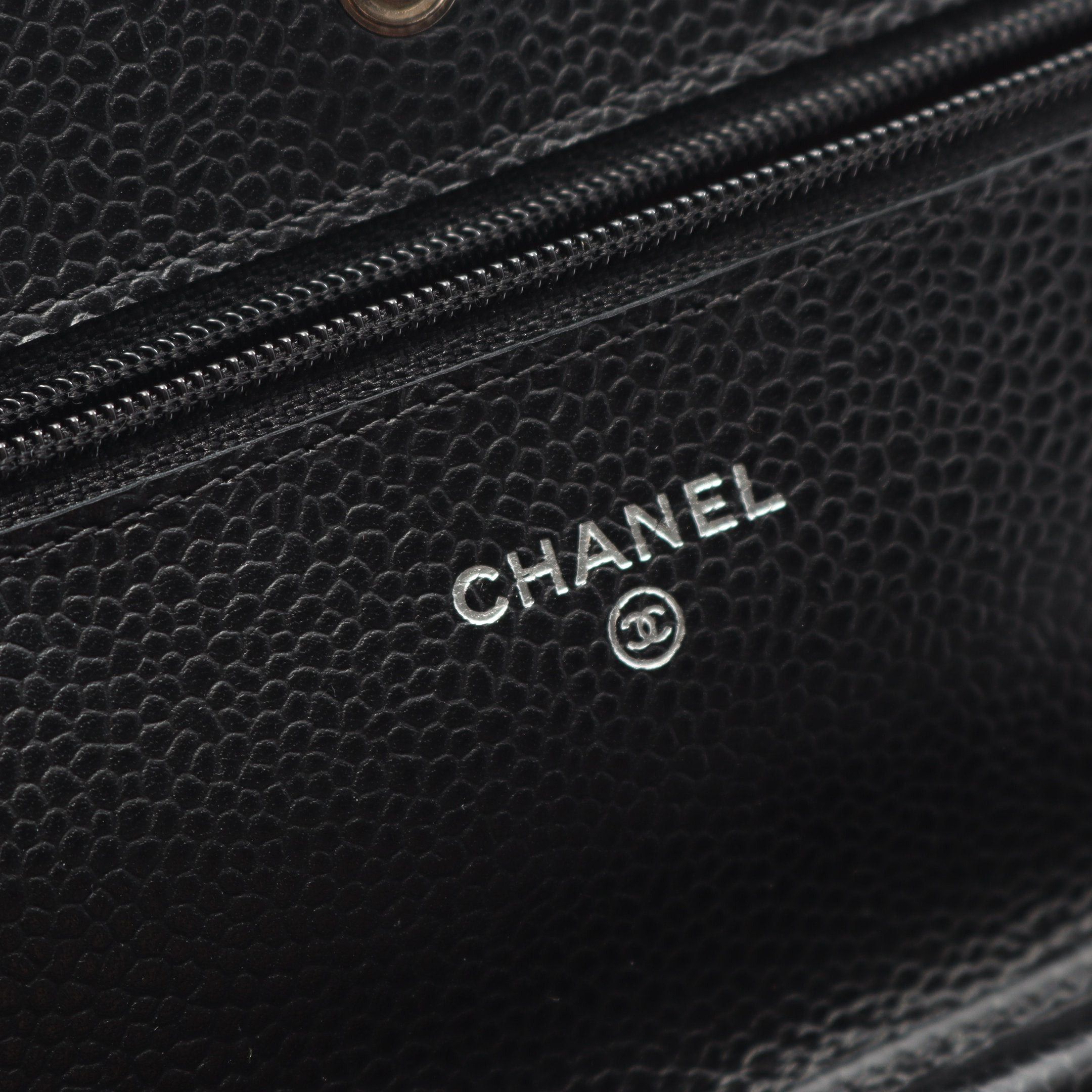Chanel Chanel Matelasse Chain Wallet Caviar Skin Black Silver Hardware Size ONE SIZE - 4 Thumbnail