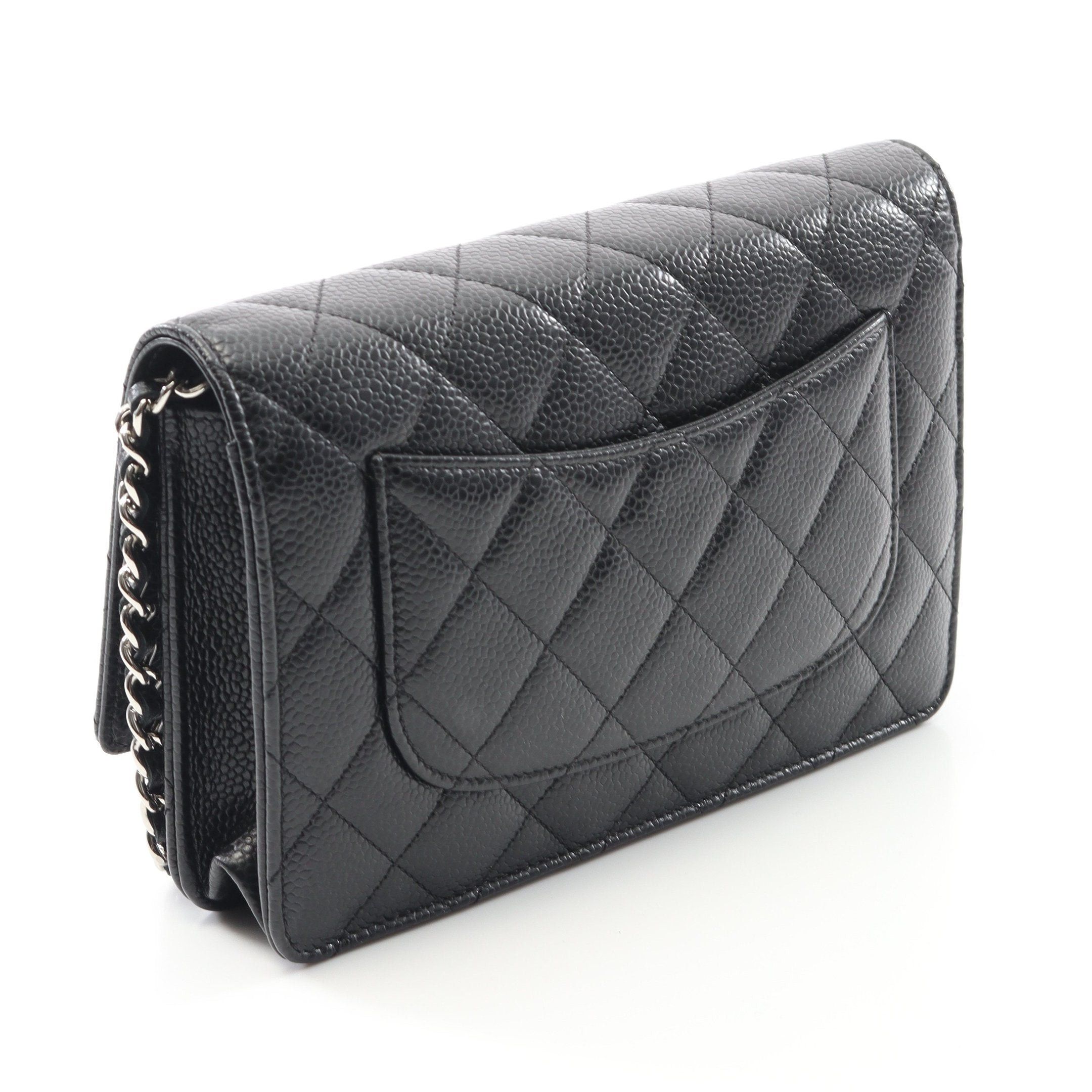 Chanel Chanel Matelasse Chain Wallet Caviar Skin Black Silver Hardware Size ONE SIZE - 2 Thumbnail