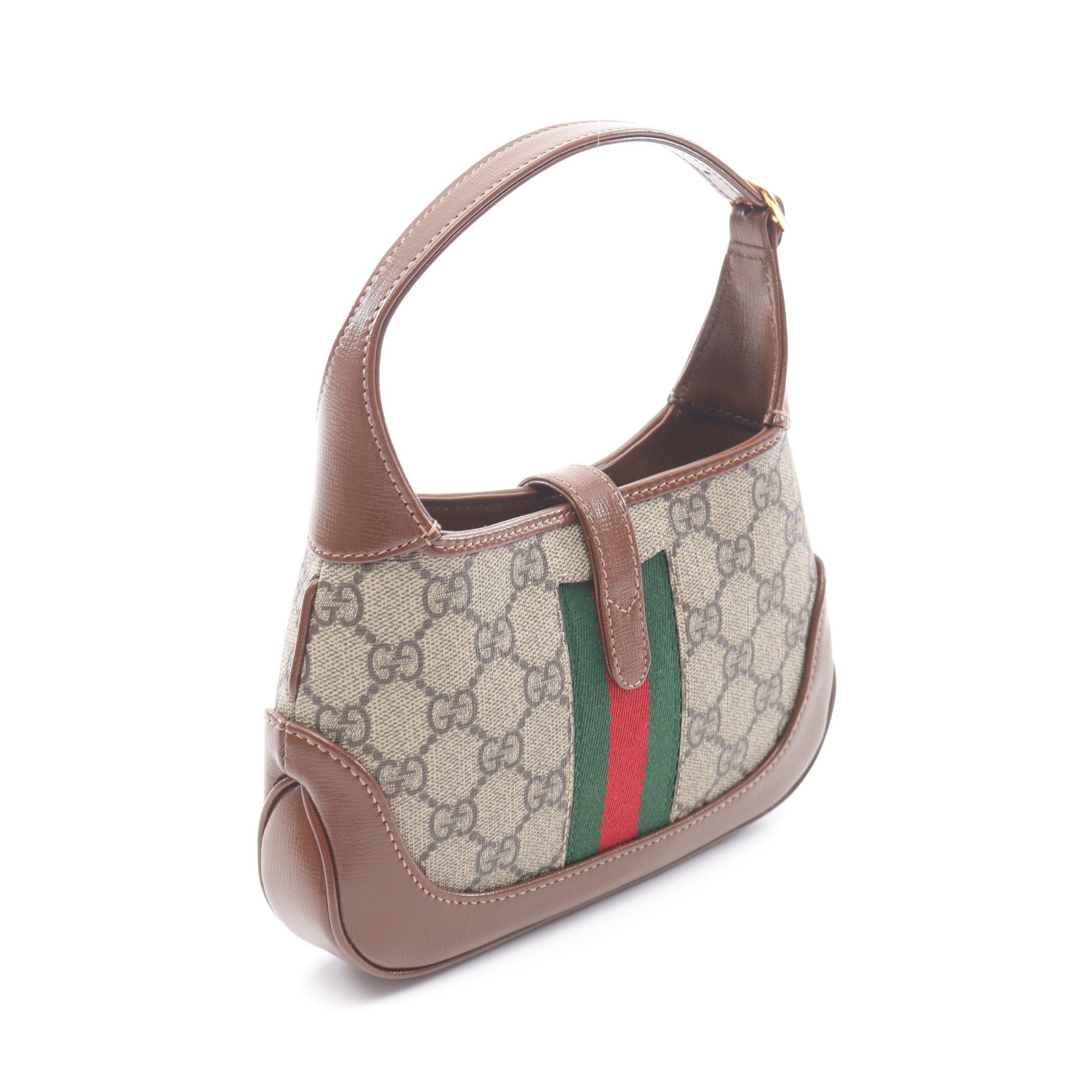 Gucci Gucci Jackie 1961 Gg Supreme Handbag Leather Beige Brown Size ONE SIZE - 2 Thumbnail