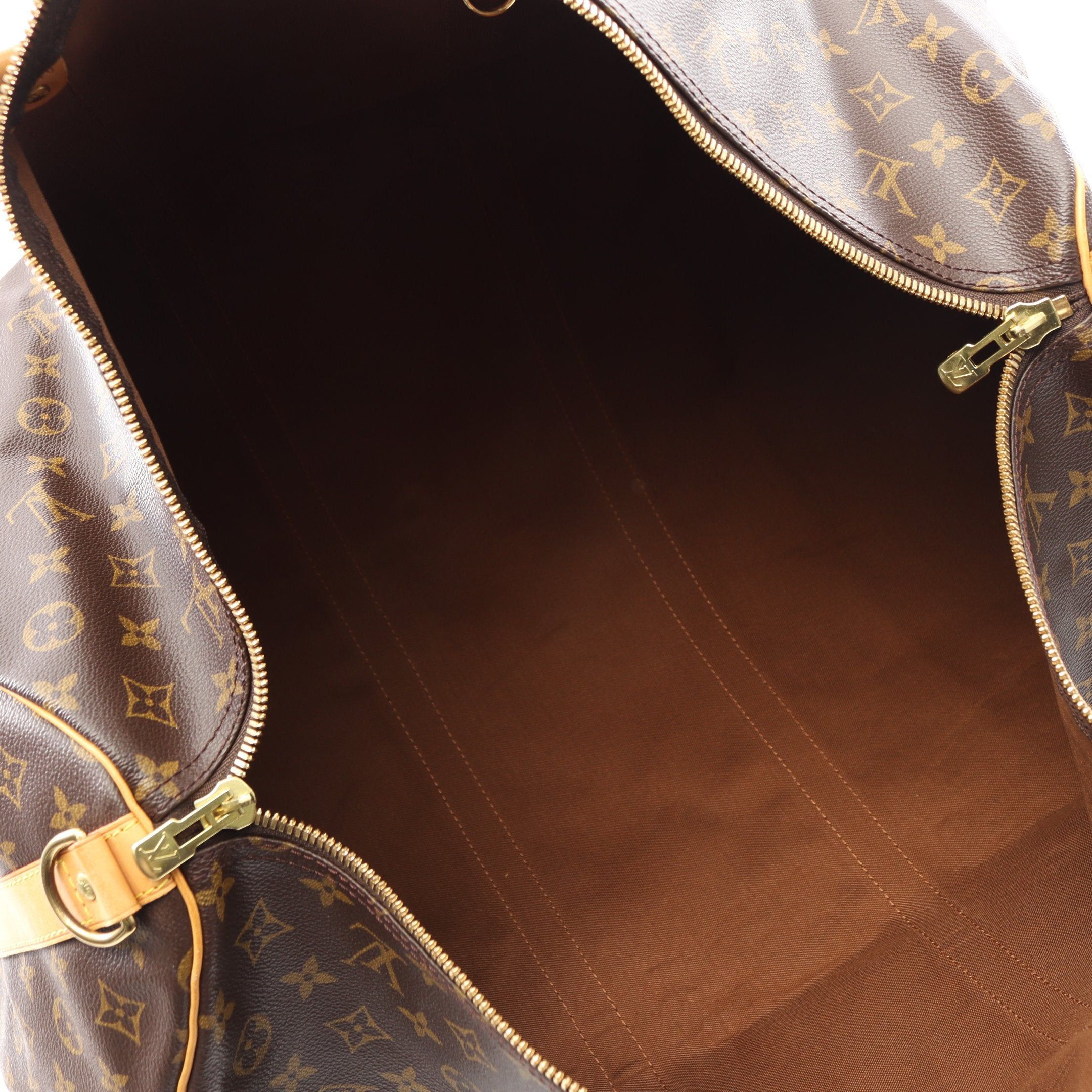 Louis Vuitton Louis Vuitton Keepall 60 Monogram Boston Bag Leather Brown Size ONE SIZE - 3 Thumbnail
