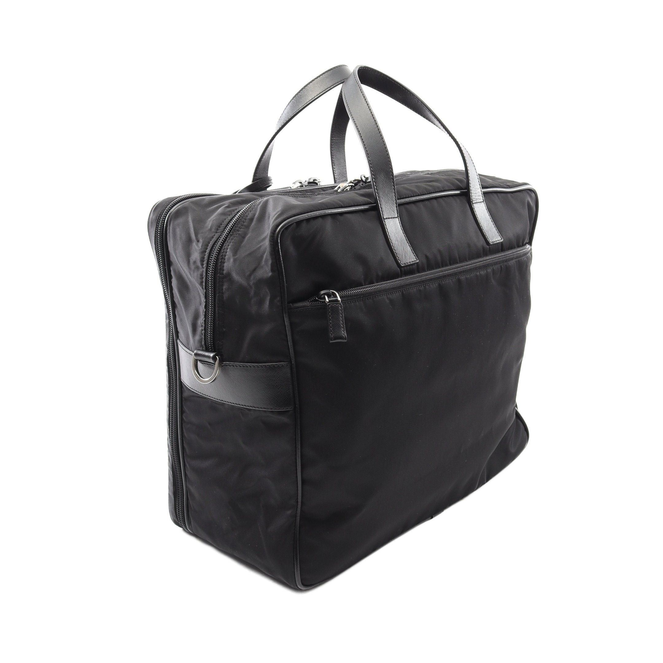 Prada Prada Business Bag Nylon Saffiano Leather Black Size ONE SIZE - 2 Thumbnail
