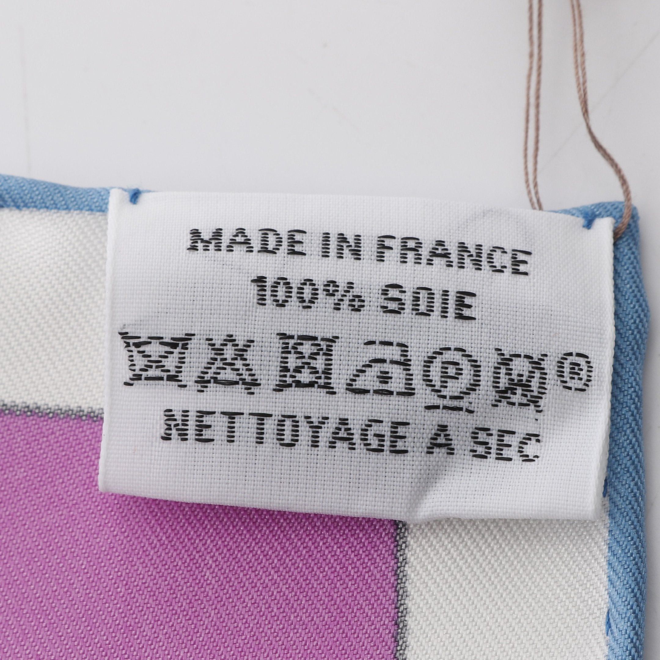 Hermes Hermes Carres 90 Tea For Two Scarf Silk White Light Blue Multicolor Size ONE SIZE - 3 Thumbnail