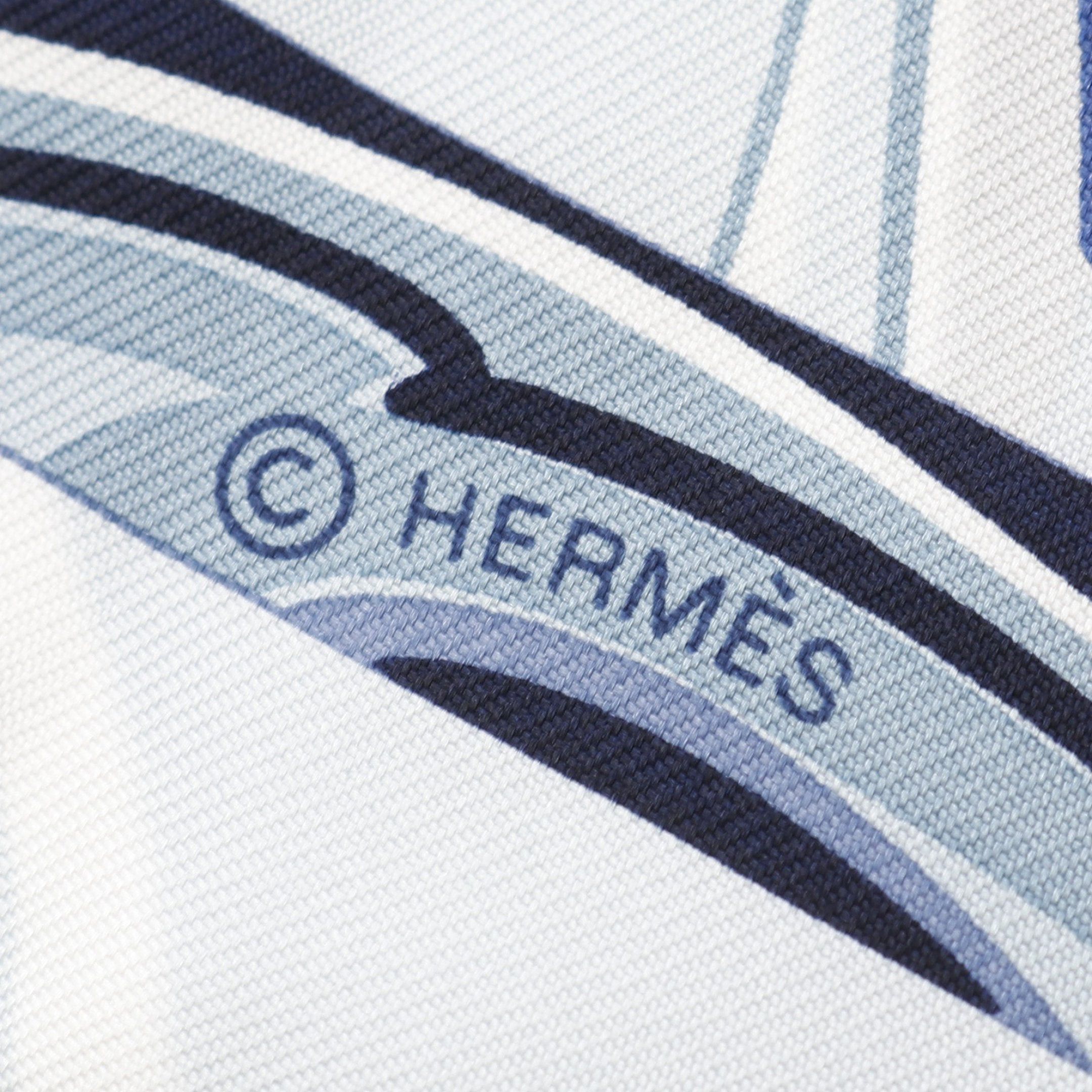 Hermes Hermes Carres 90 De La Mer Au Ciel Scarf Silk Blue Multicolor Size ONE SIZE - 2 Thumbnail