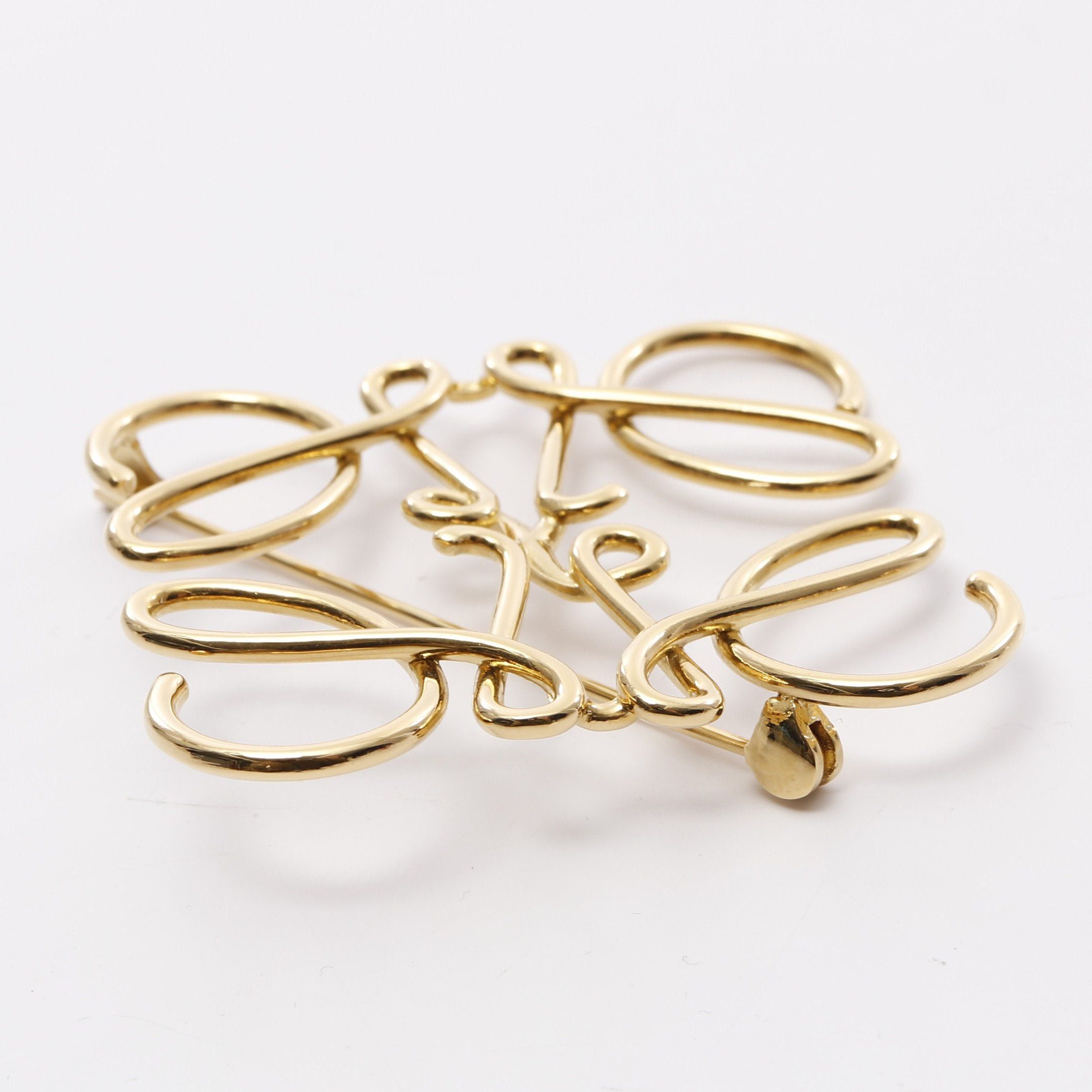 Loewe Loewe Anagram Brooch Gp Gold Size ONE SIZE - 4 Thumbnail