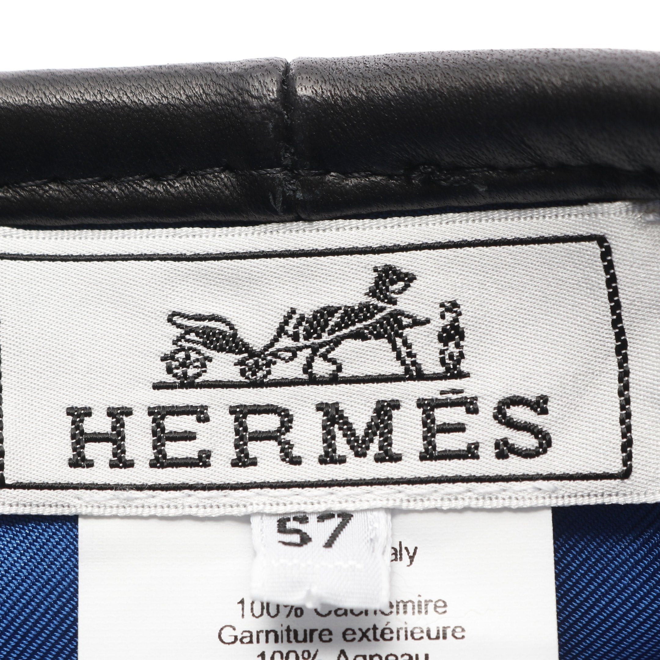 Hermes Hermes Saint Honore Beret Hat Cashmere Black Size ONE SIZE - 4 Thumbnail