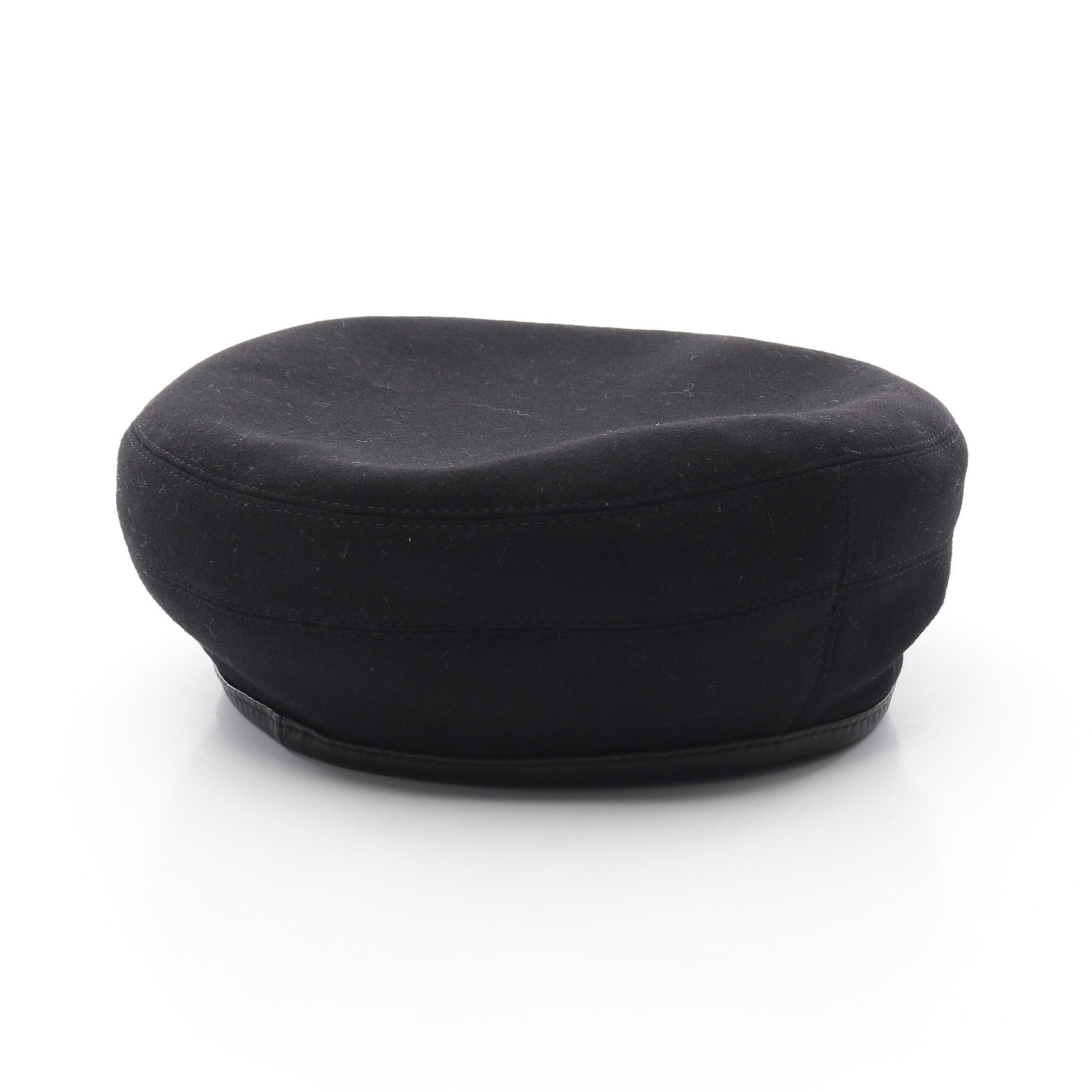 Hermes Hermes Saint Honore Beret Hat Cashmere Black Size ONE SIZE - 2 Thumbnail