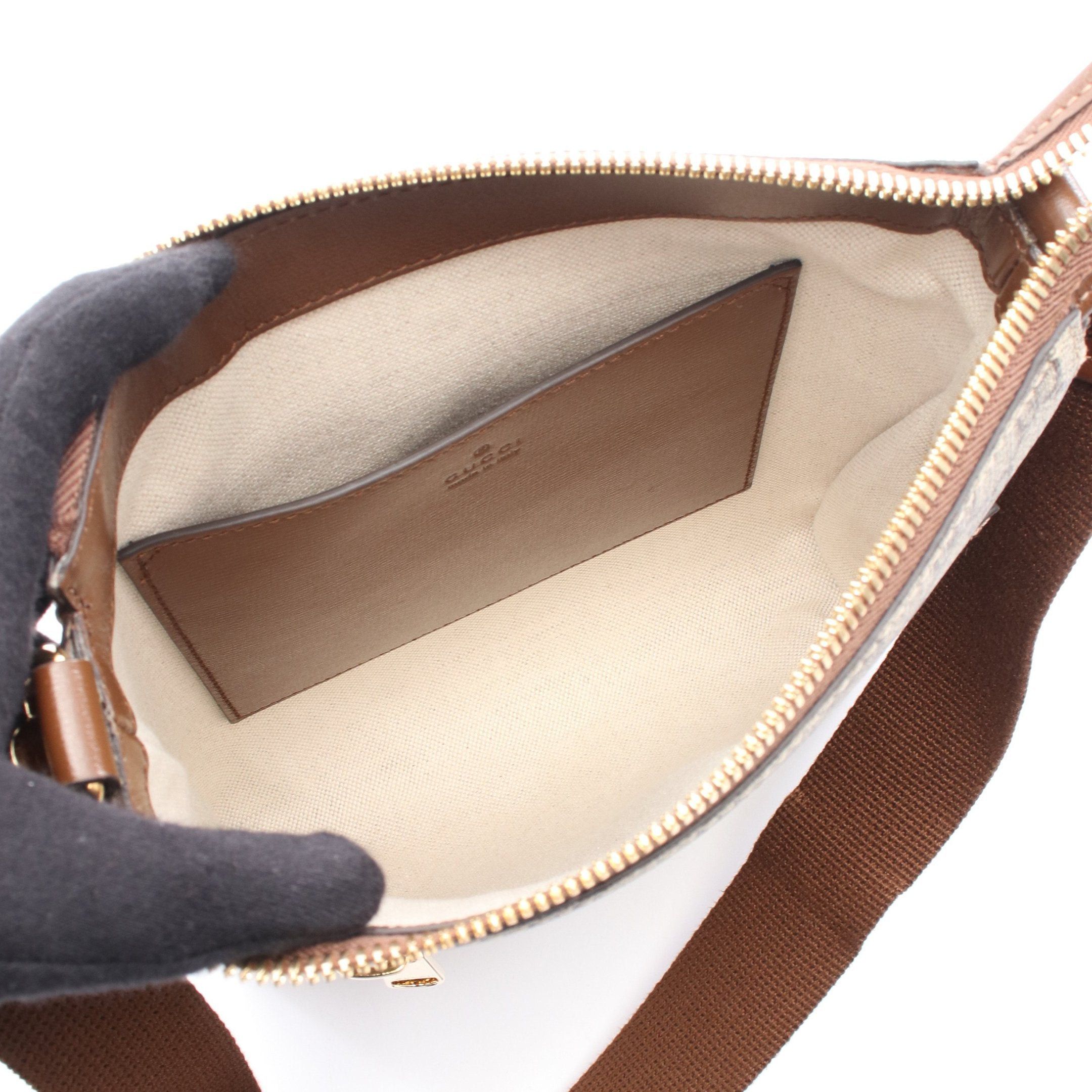 Gucci Gucci Gg Supreme Messenger Bag Shoulder Leather Beige Brown Size ONE SIZE - 3 Thumbnail