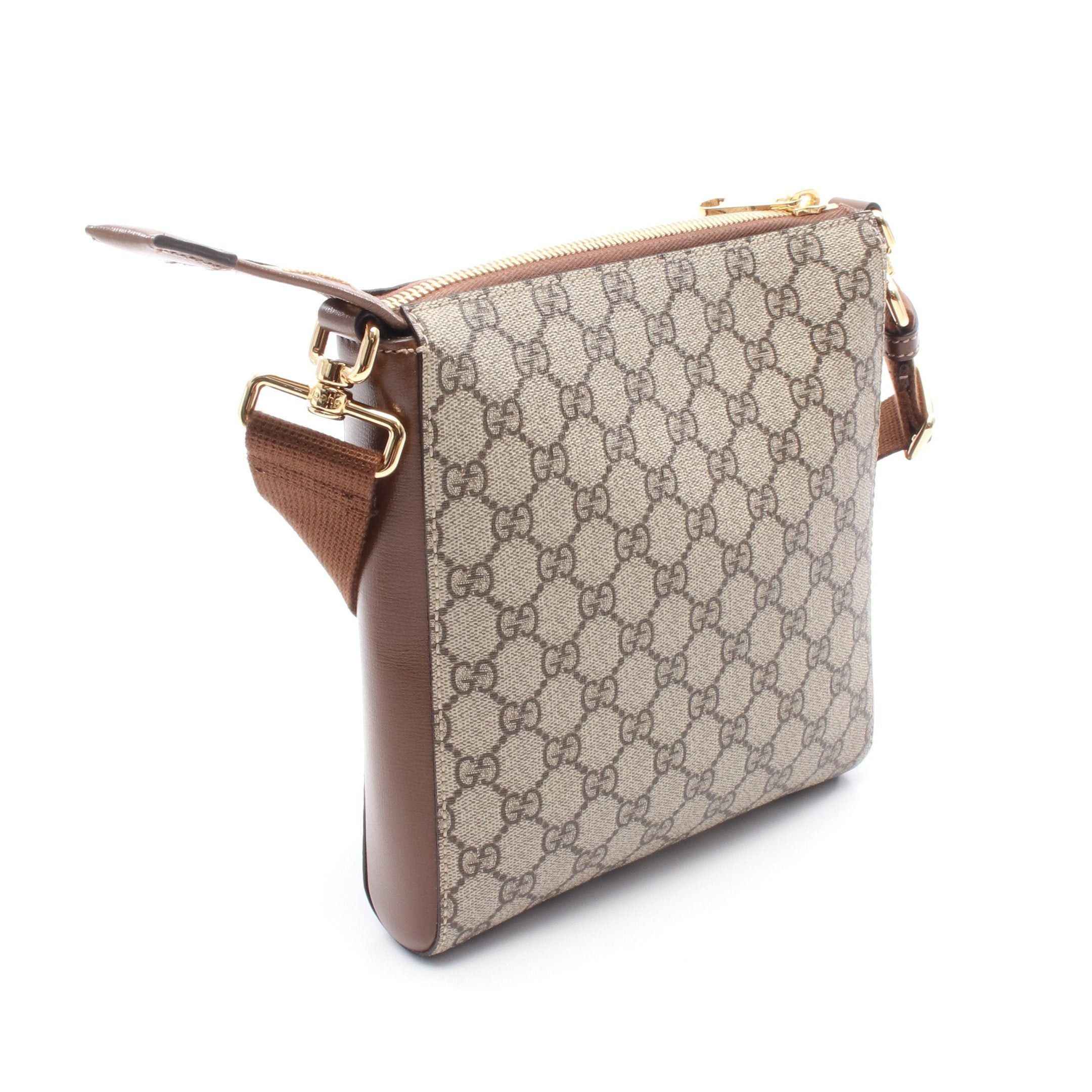 Gucci Gucci Gg Supreme Messenger Bag Shoulder Leather Beige Brown Size ONE SIZE - 2 Thumbnail
