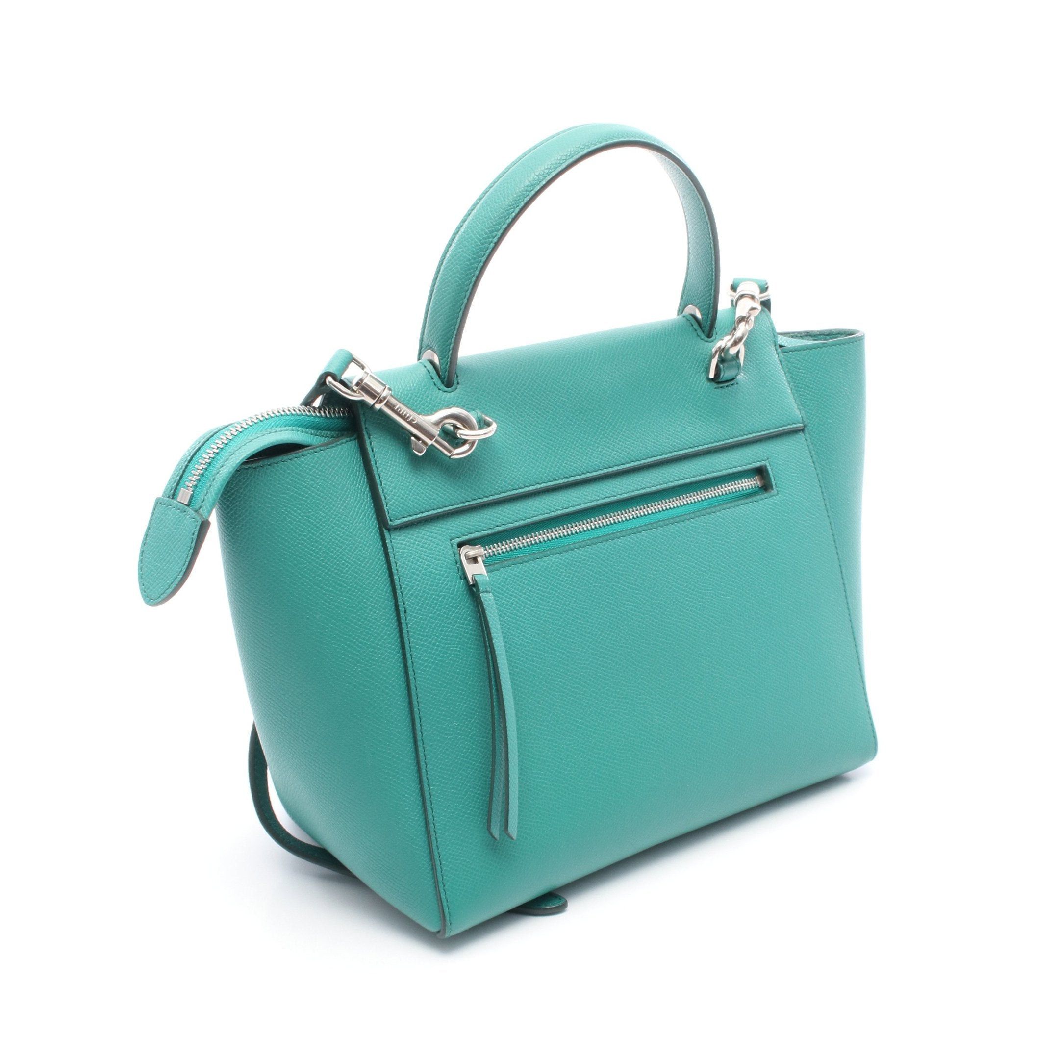 Celine Celine Belt Bag Micro Handbag Leather Green Size ONE SIZE - 2 Thumbnail