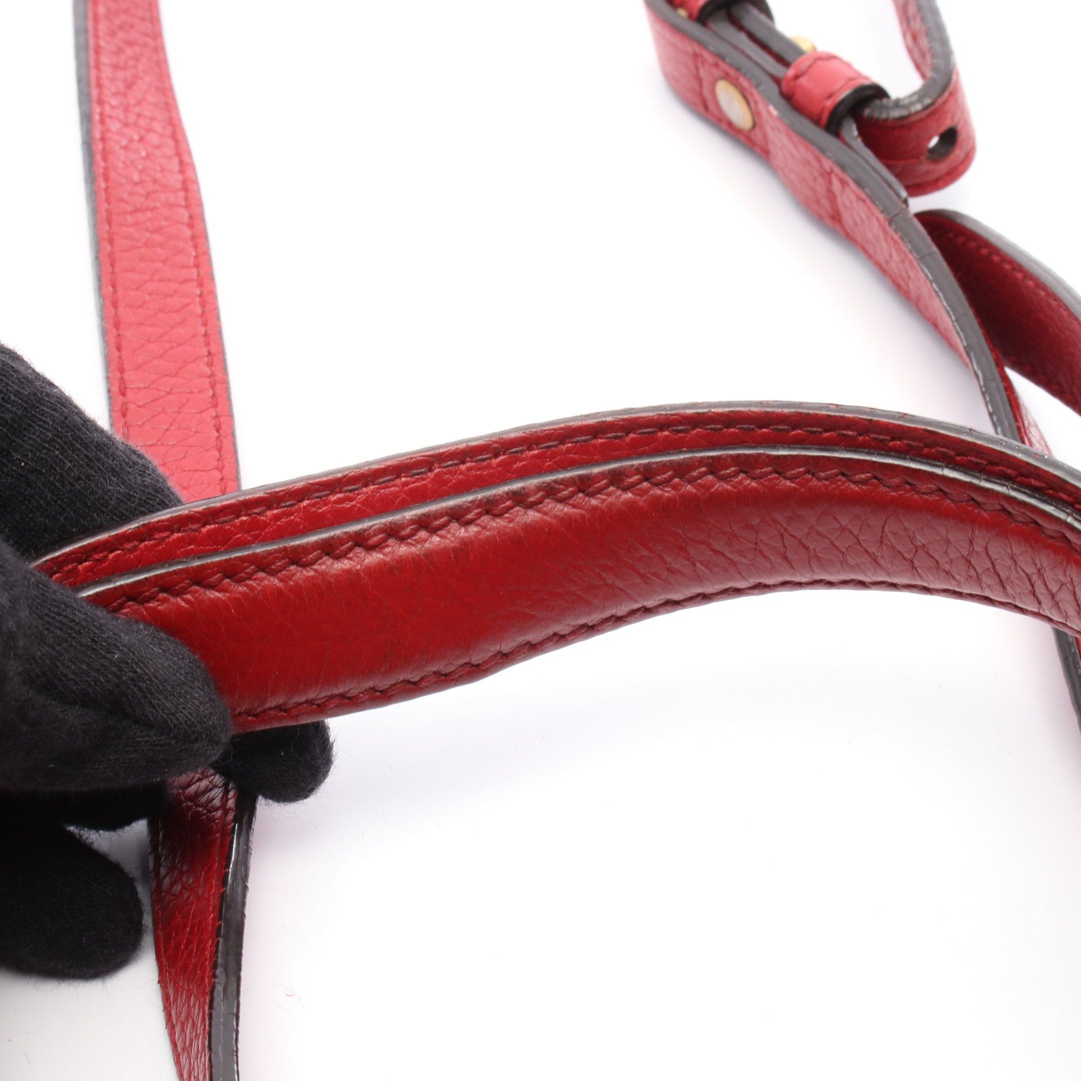 Gucci Gucci Gg Marmont Handbag Leather Red Size ONE SIZE - 9 Thumbnail
