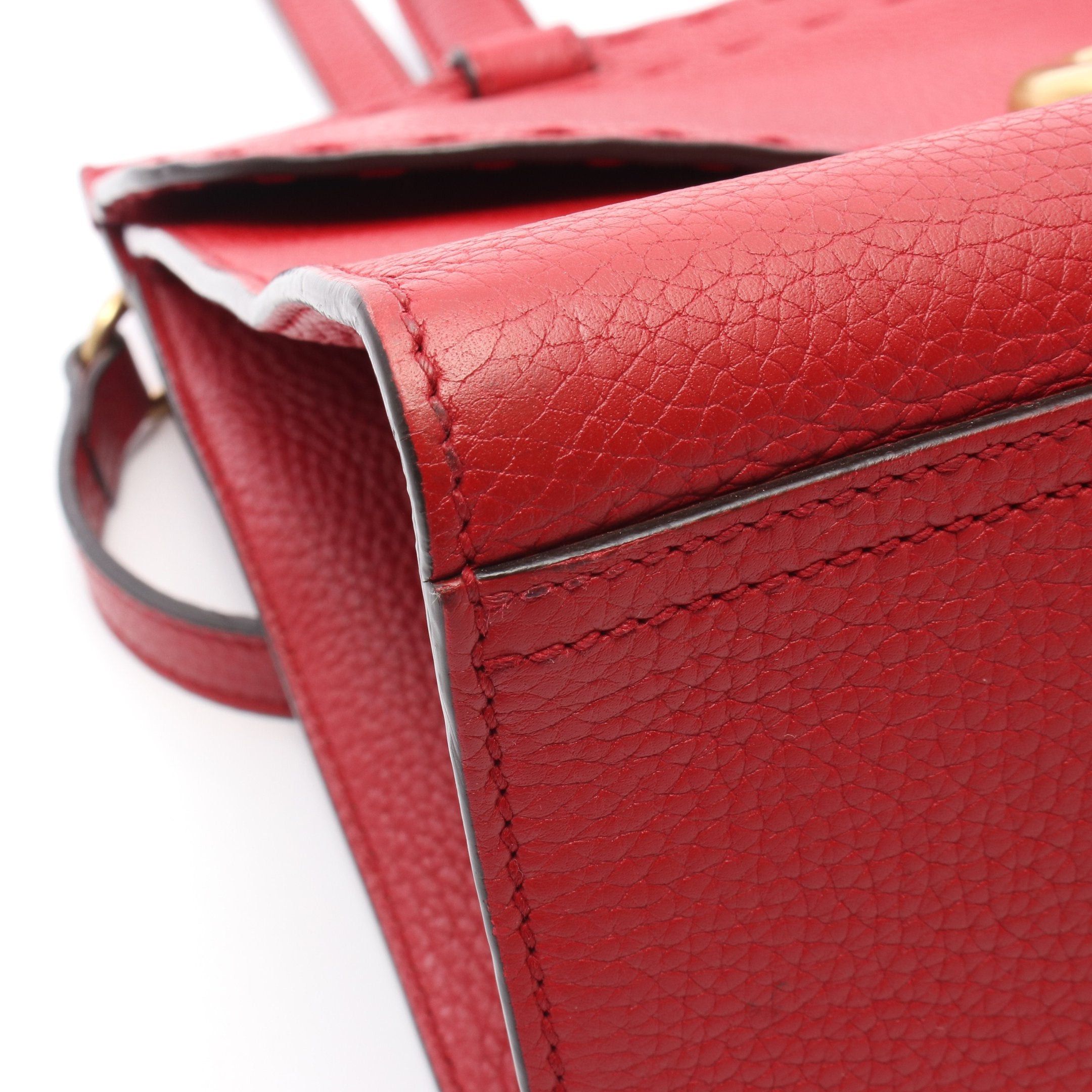 Gucci Gucci Gg Marmont Handbag Leather Red Size ONE SIZE - 8 Thumbnail