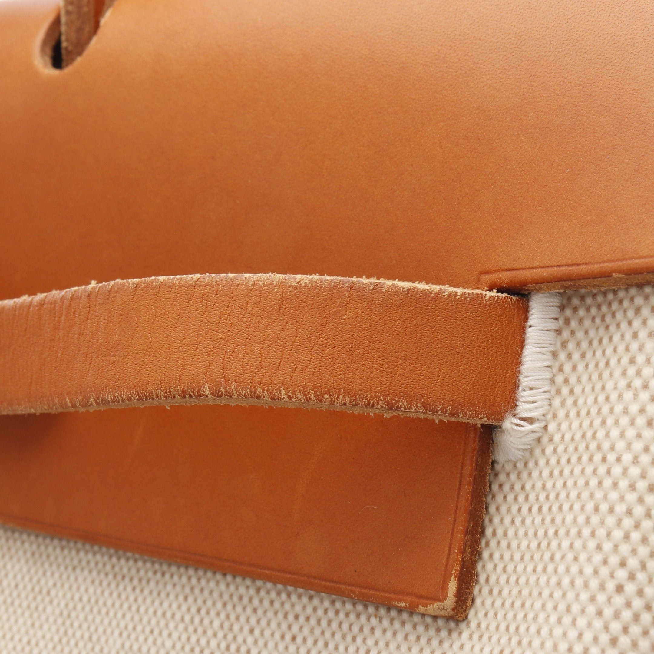 Hermes Hermes Herbag Gm Handbag Toile Ash Leather Brown Beige Silver Hardware □C Stamp Size ONE SIZE - 11 Thumbnail
