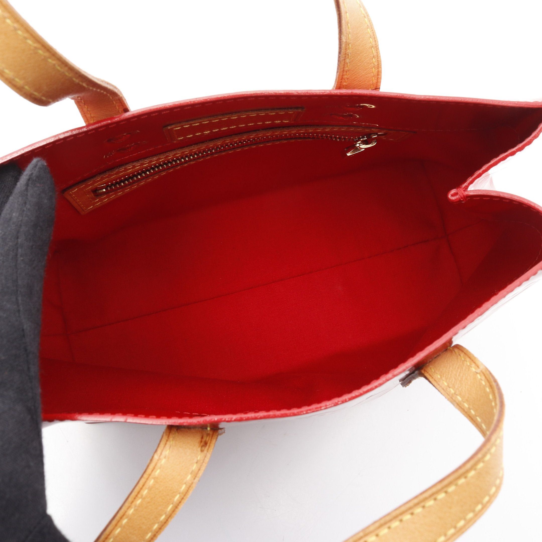 Louis Vuitton Louis Vuitton Lead Pm Monogram Vernis Rouge Handbag Leather Red Size ONE SIZE - 3 Thumbnail