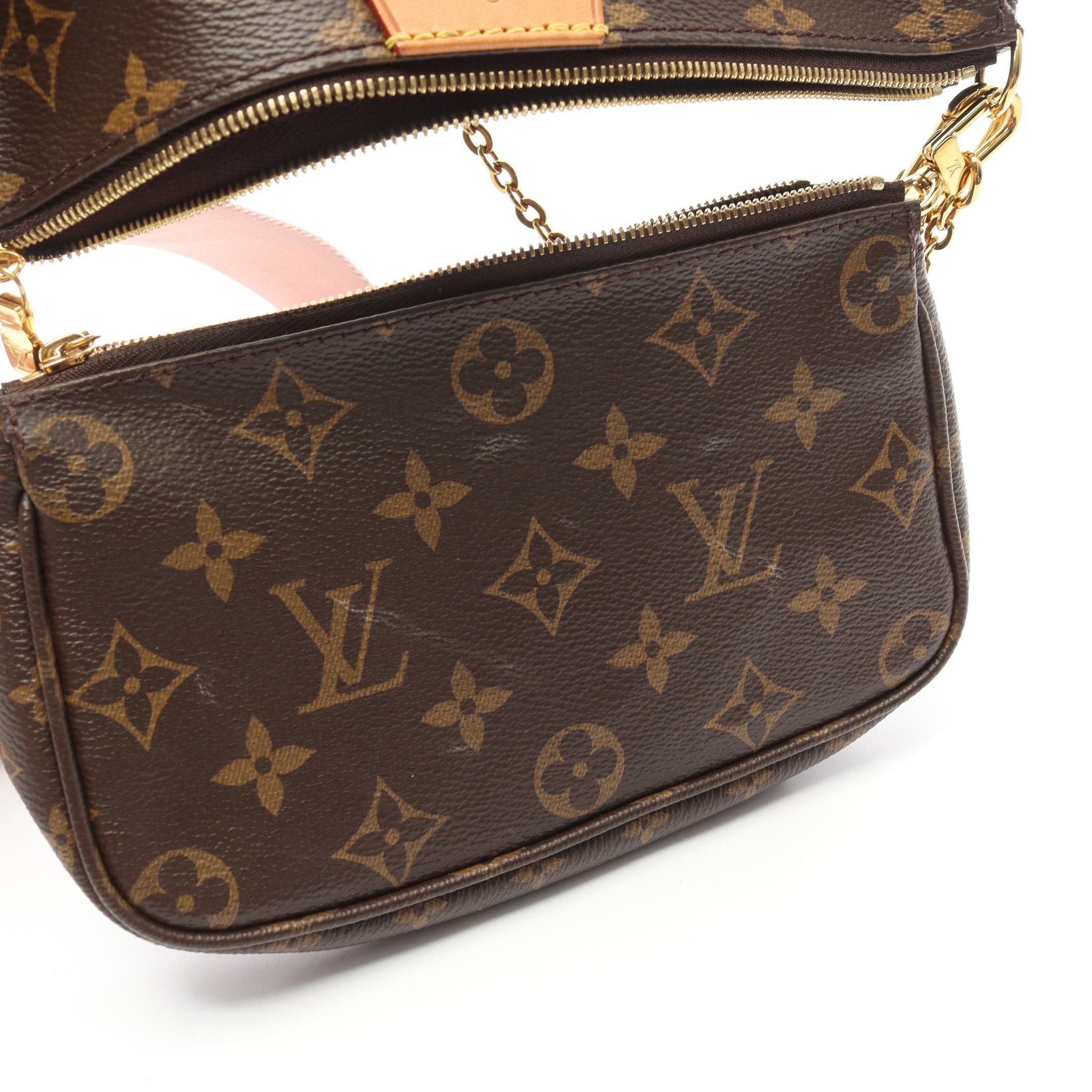 Louis Vuitton Louis Vuitton Multy Pochette Accessoires Monogram Rose Claire Shoulder Bag Leather Brown Pink Size ONE SIZE - 11 Thumbnail