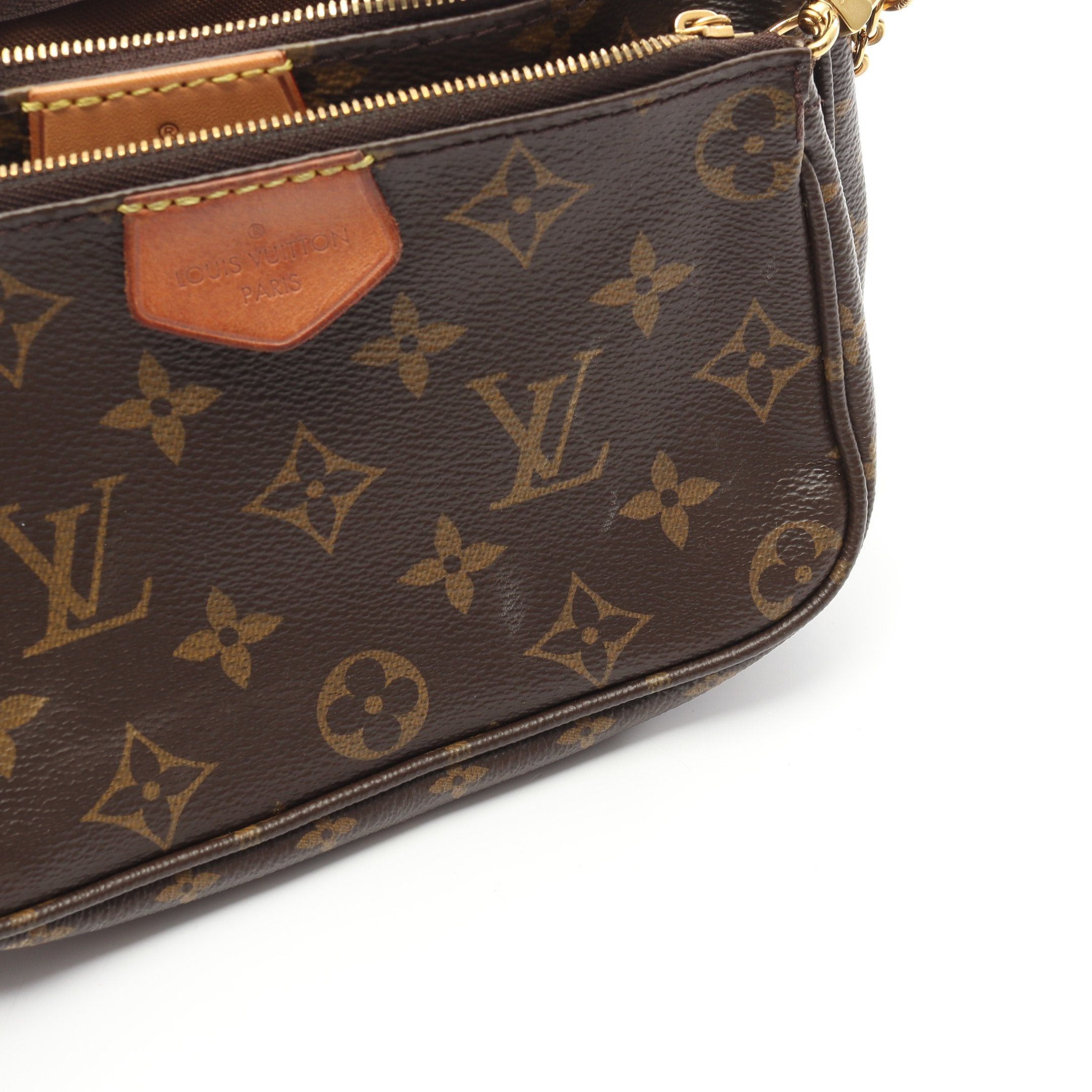 Louis Vuitton Louis Vuitton Multy Pochette Accessoires Monogram Rose Claire Shoulder Bag Leather Brown Pink Size ONE SIZE - 7 Thumbnail