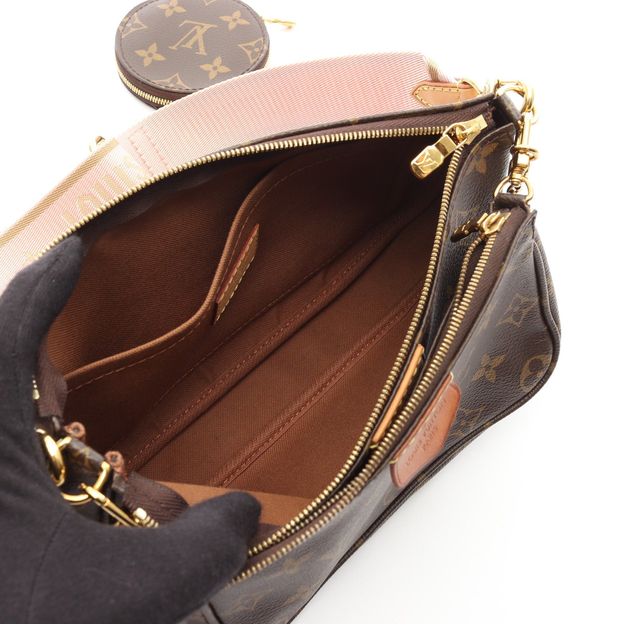 Louis Vuitton Louis Vuitton Multy Pochette Accessoires Monogram Rose Claire Shoulder Bag Leather Brown Pink Size ONE SIZE - 3 Thumbnail