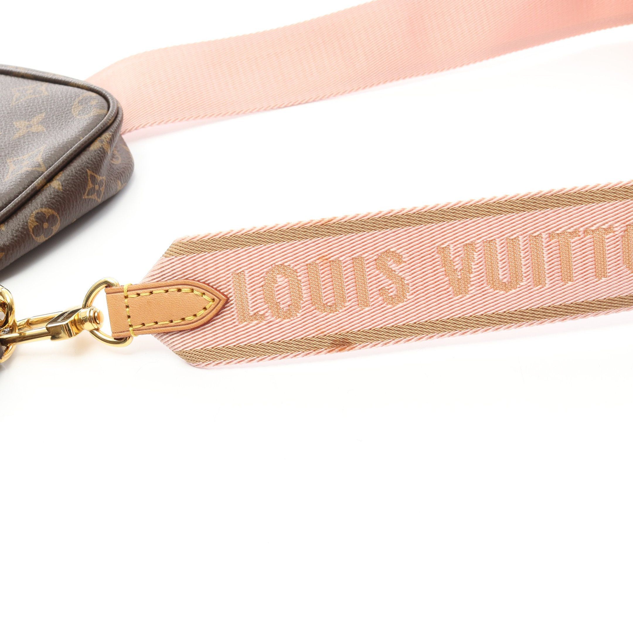 Louis Vuitton Louis Vuitton Multy Pochette Accessoires Monogram Rose Claire Shoulder Bag Leather Brown Pink Size ONE SIZE - 12 Thumbnail