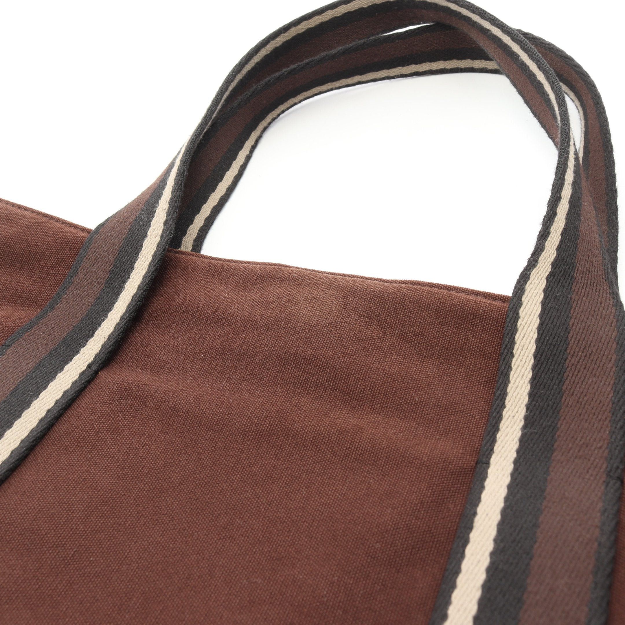 Hermes Hermes Troca Horizontal Mm Handbag Tote Bag Canvas Leather Dark Brown Silver Hardware Size ONE SIZE - 9 Thumbnail